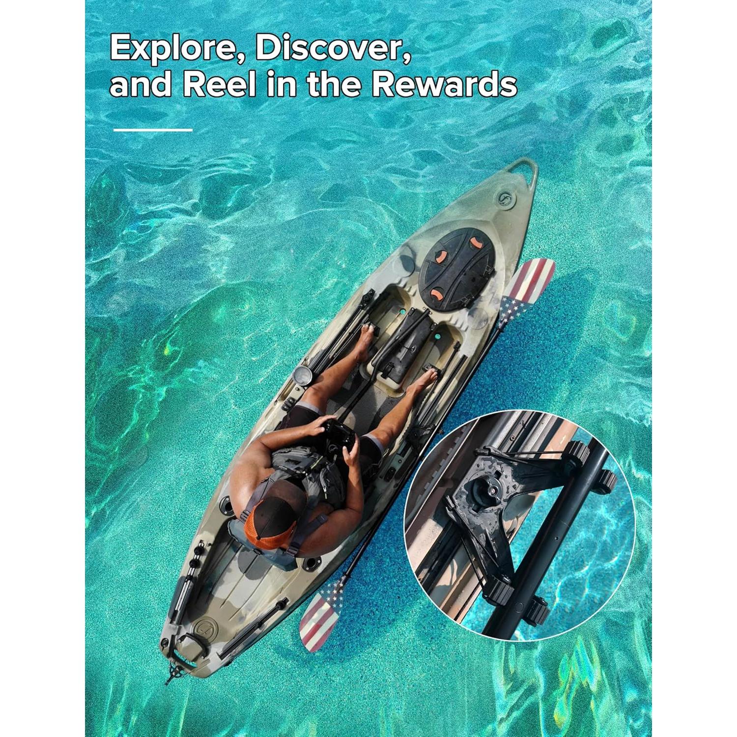 Soporte de Remo Desplazado Atader Doble Cabeza para Kayak