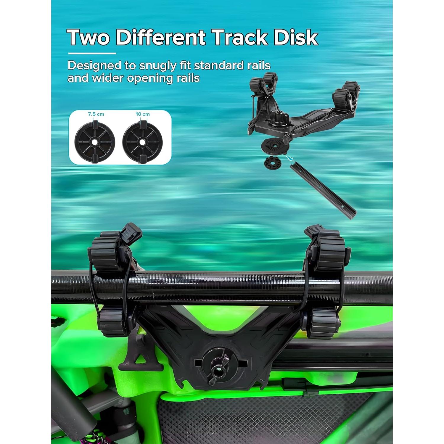 Soporte de Remo Desplazado Atader Doble Cabeza para Kayak