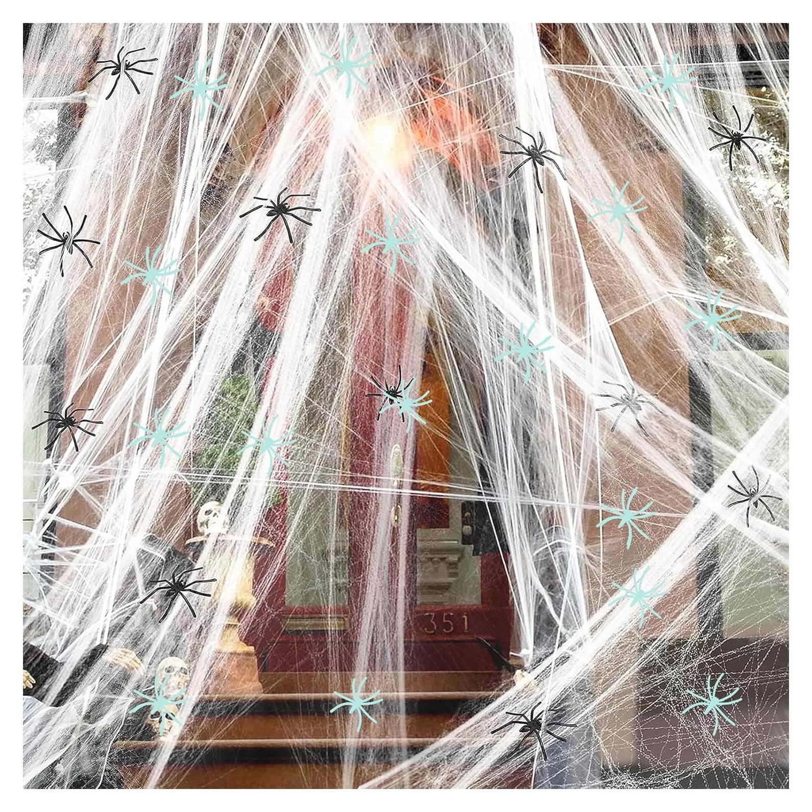 Decoración Telaraña Halloween Vehcarc 27.87 m² + 20 Arañas