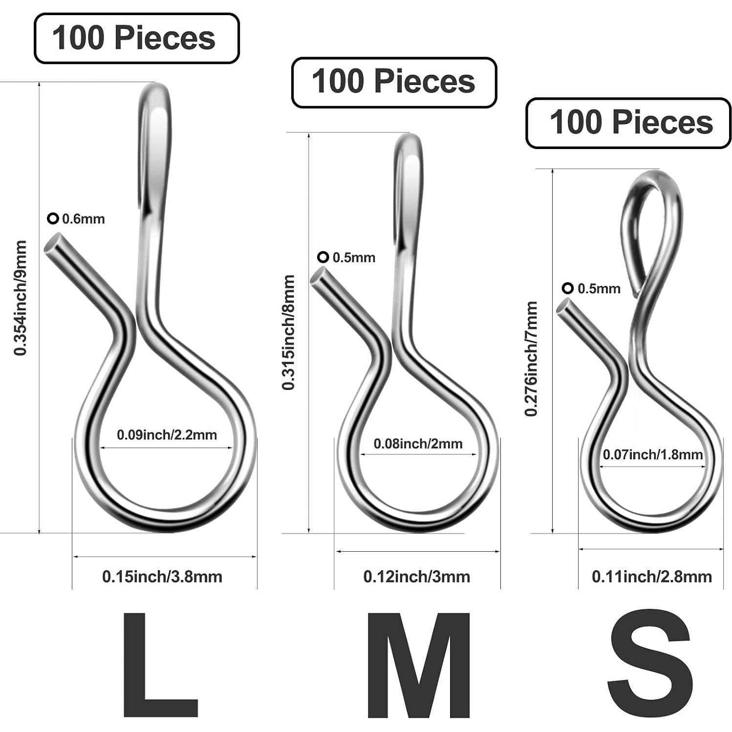 300 Ganchos de Pesca con Mosca Skylety Acero Inoxidable