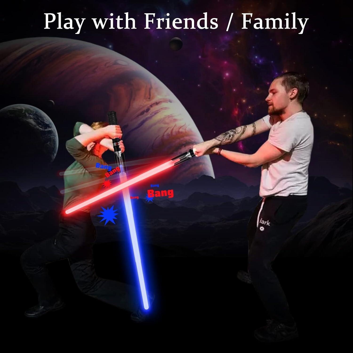 Juego de Espadas LED 2 en 1 SAIYUE con Sonido y Mango Realista