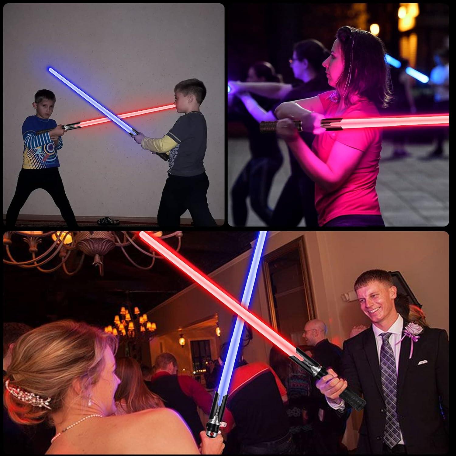 Juego de Espadas LED 2 en 1 SAIYUE con Sonido y Mango Realista