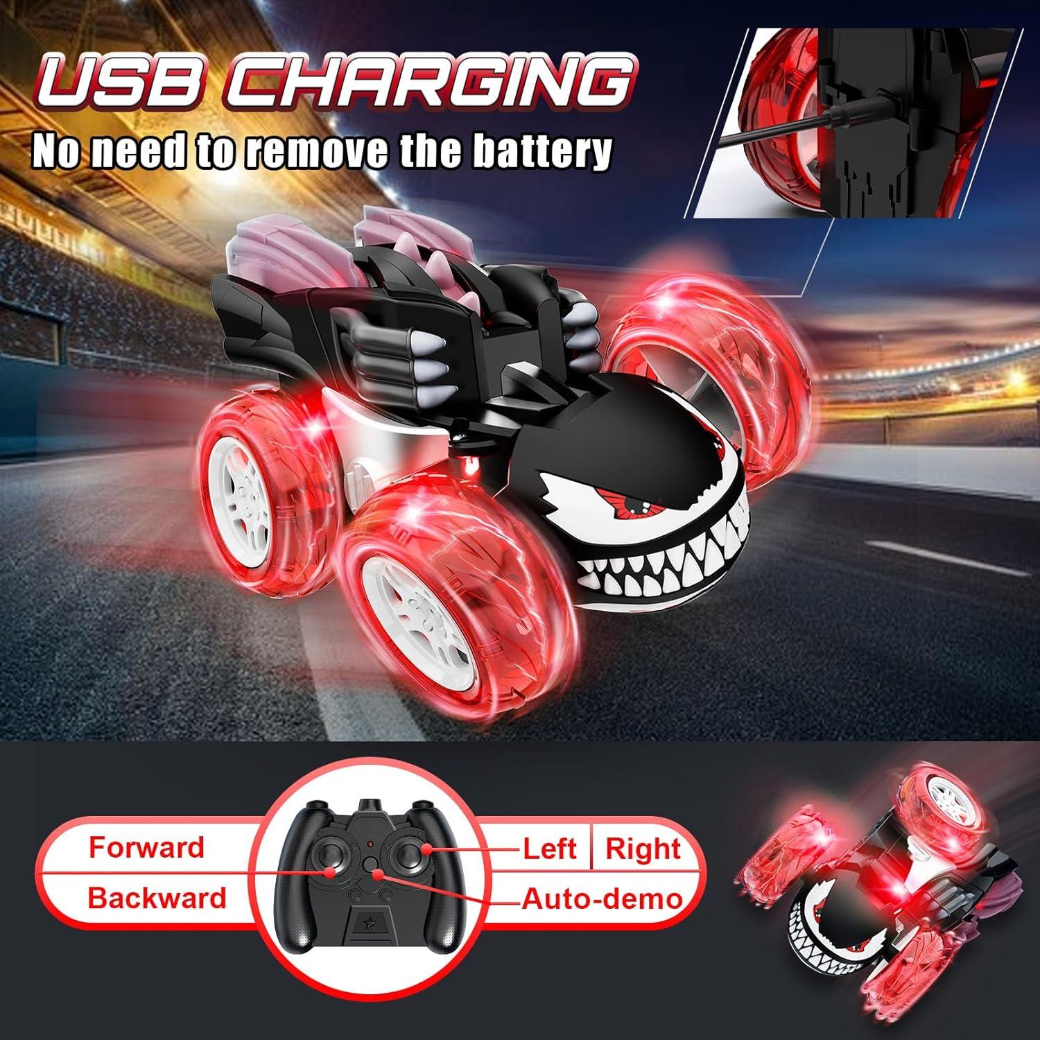 Coche de Control Remoto Acrobático Innofans 360° LED Negro