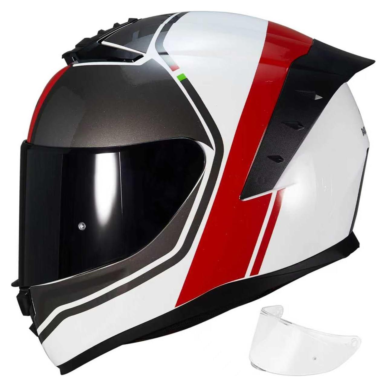 Casco Integral de Motocicleta MXJ Gear MG611 Rojo Brillante