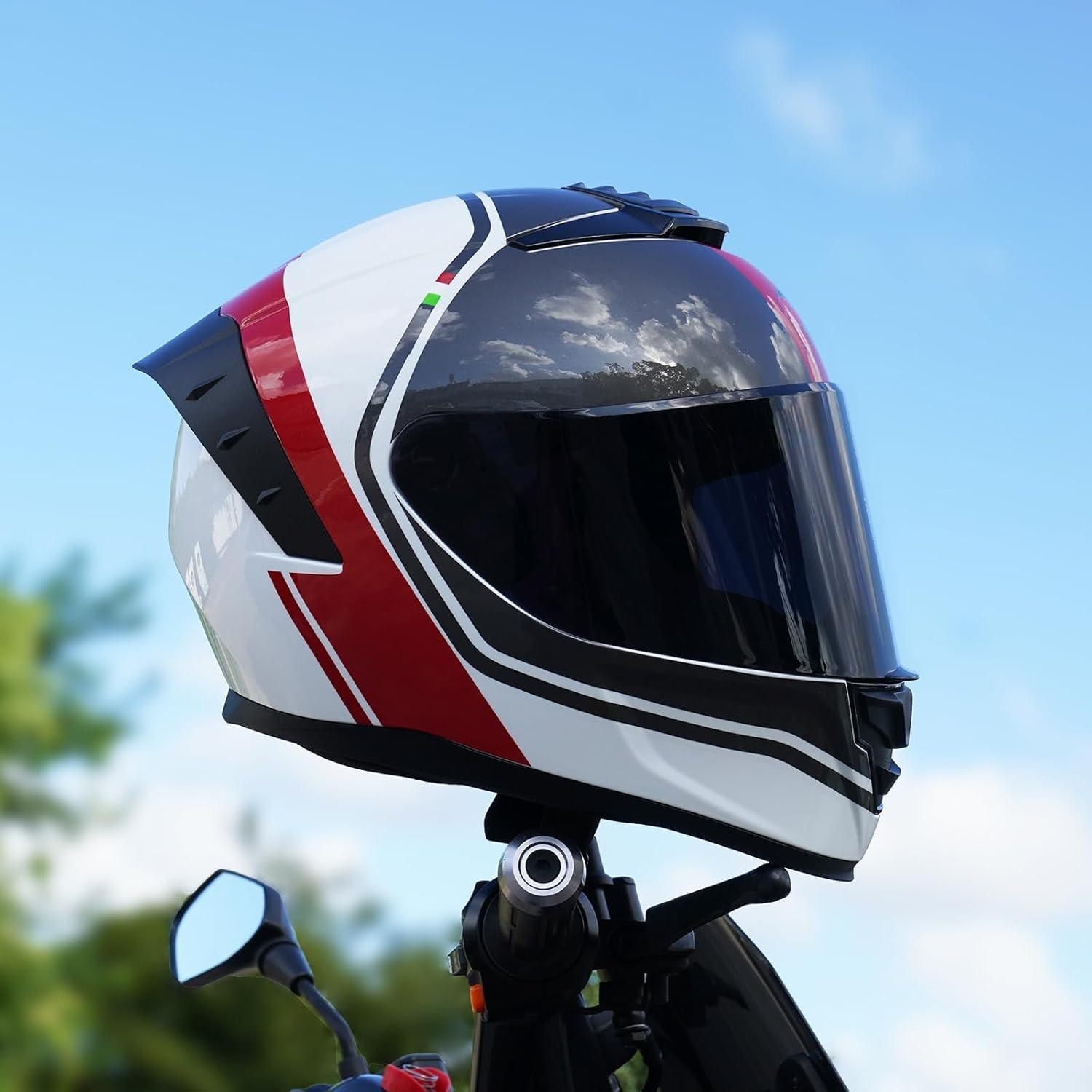 Casco Integral de Motocicleta MXJ Gear MG611 Rojo Brillante