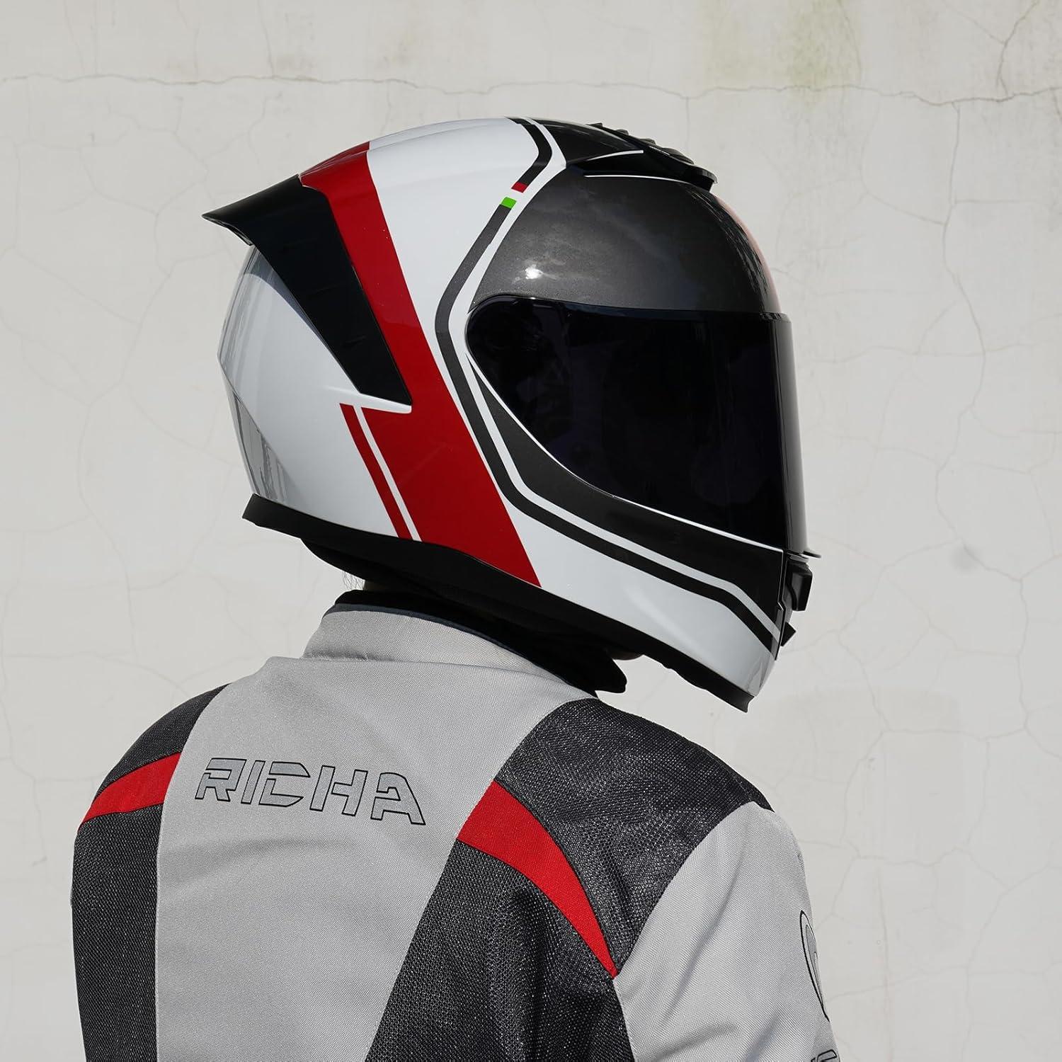 Casco Integral de Motocicleta MXJ Gear MG611 Rojo Brillante