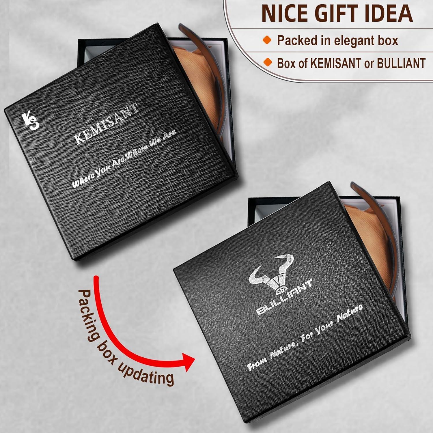 Cinturón Ratchet de Cuero Bulliant para Hombre 3.5 cm Ajustable