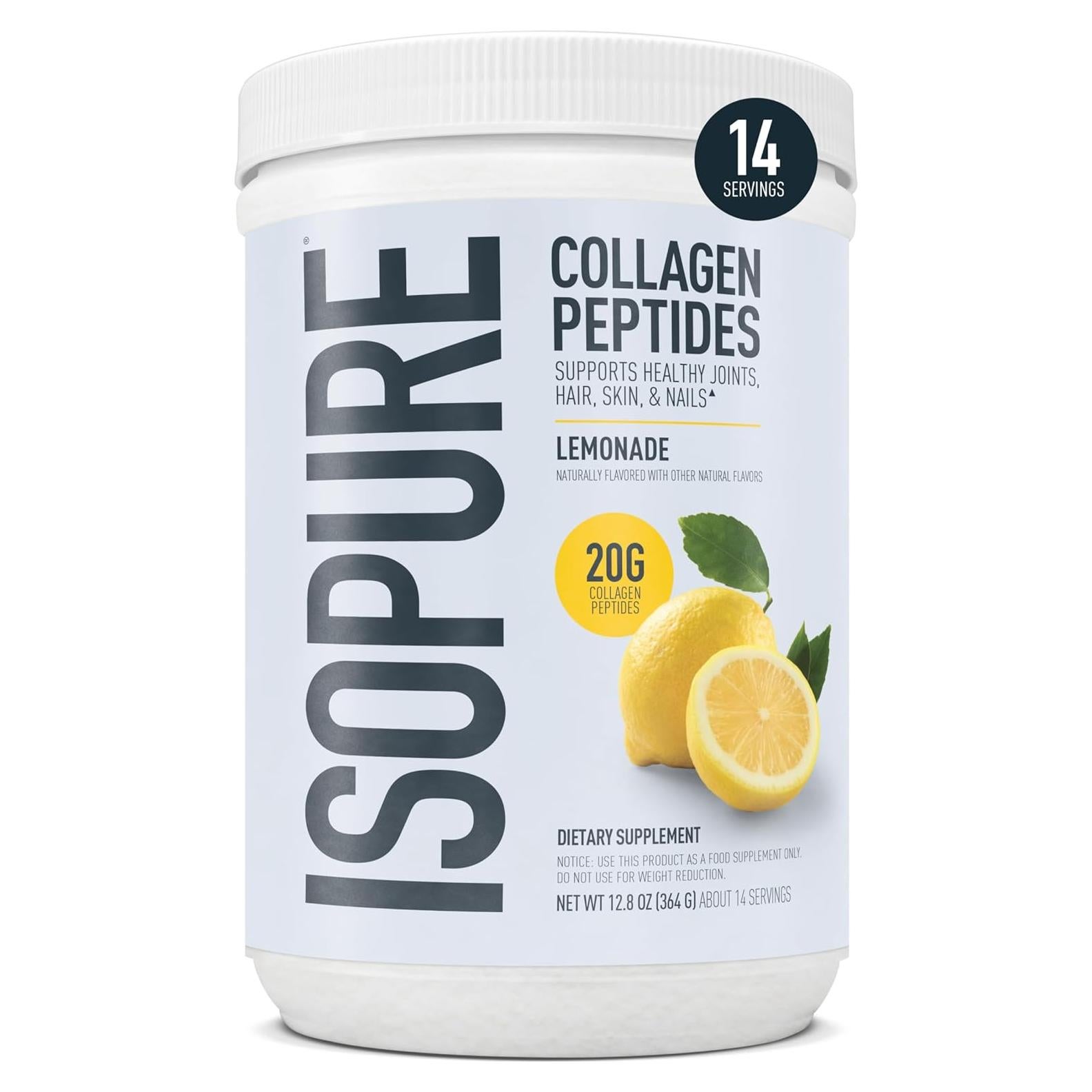 Isopure Colágeno en Polvo Limón 320g - 20g por Porción