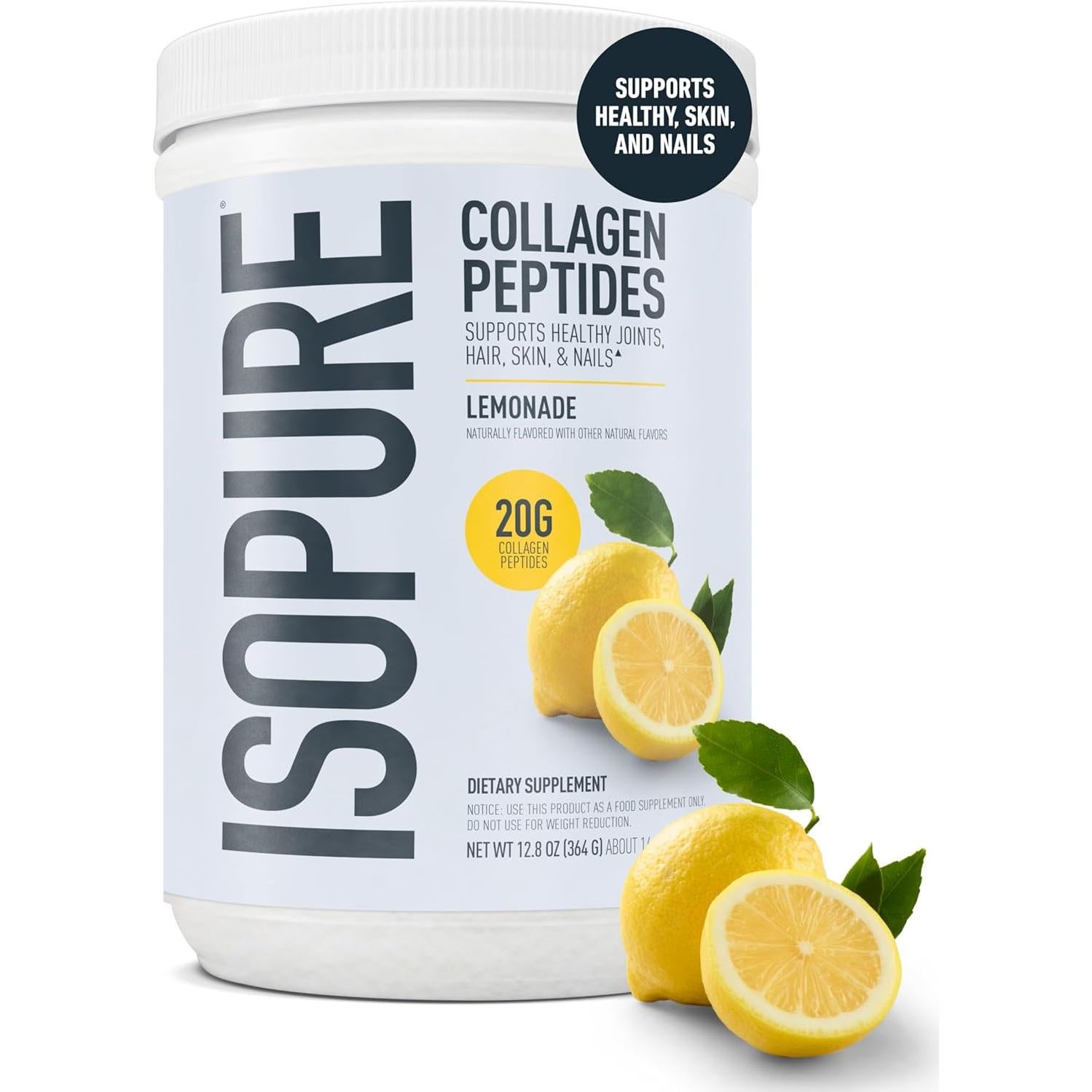 Isopure Colágeno en Polvo Limón 320g - 20g por Porción