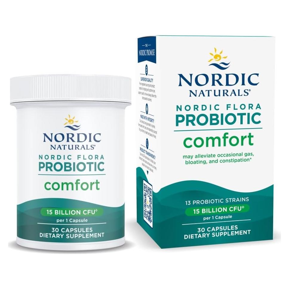 Probiotico Comfort Nordic Naturals - 30 Cápsulas - 13 Cepas