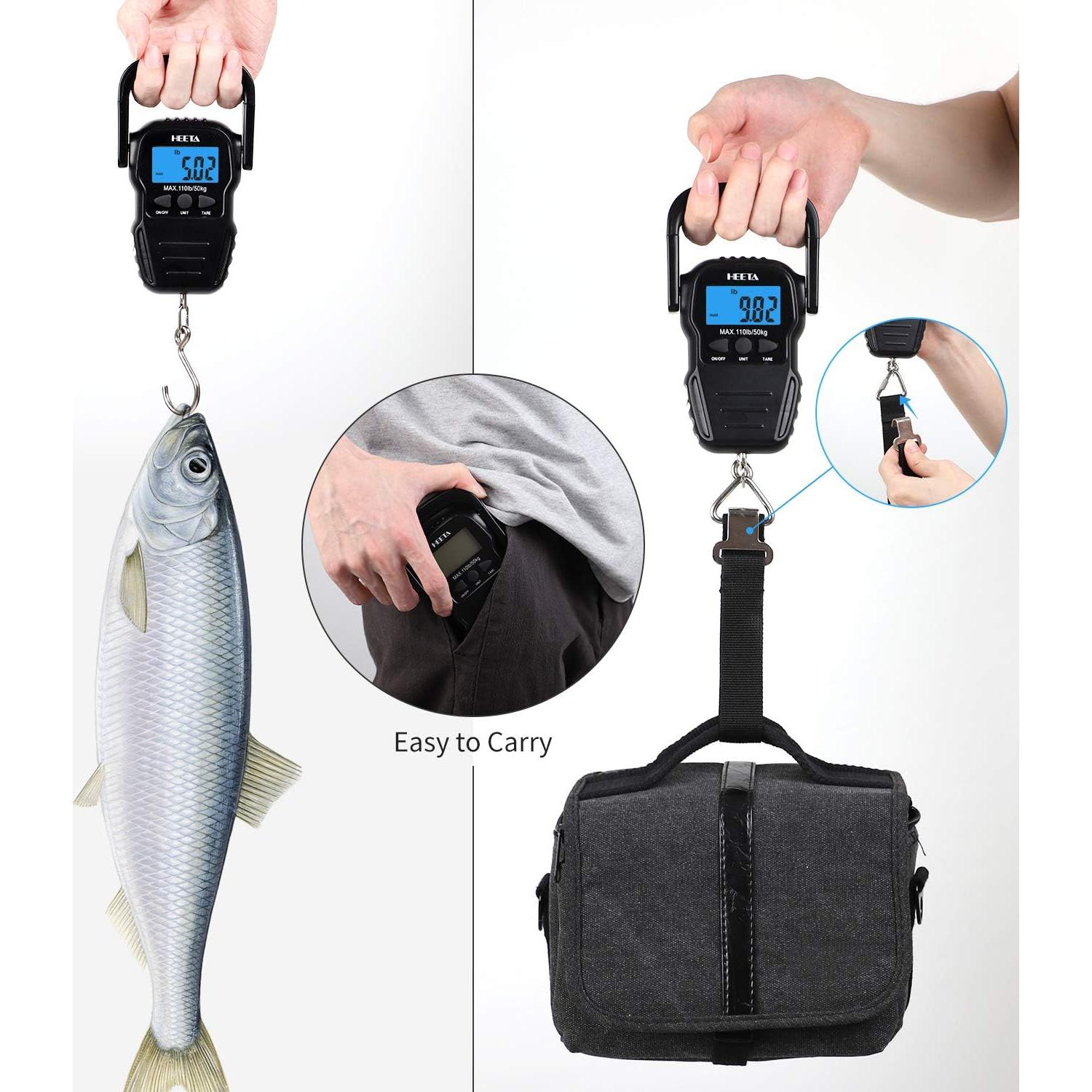 Balanza Digital Portátil HEETA 50kg con Pantalla LCD Retroiluminada