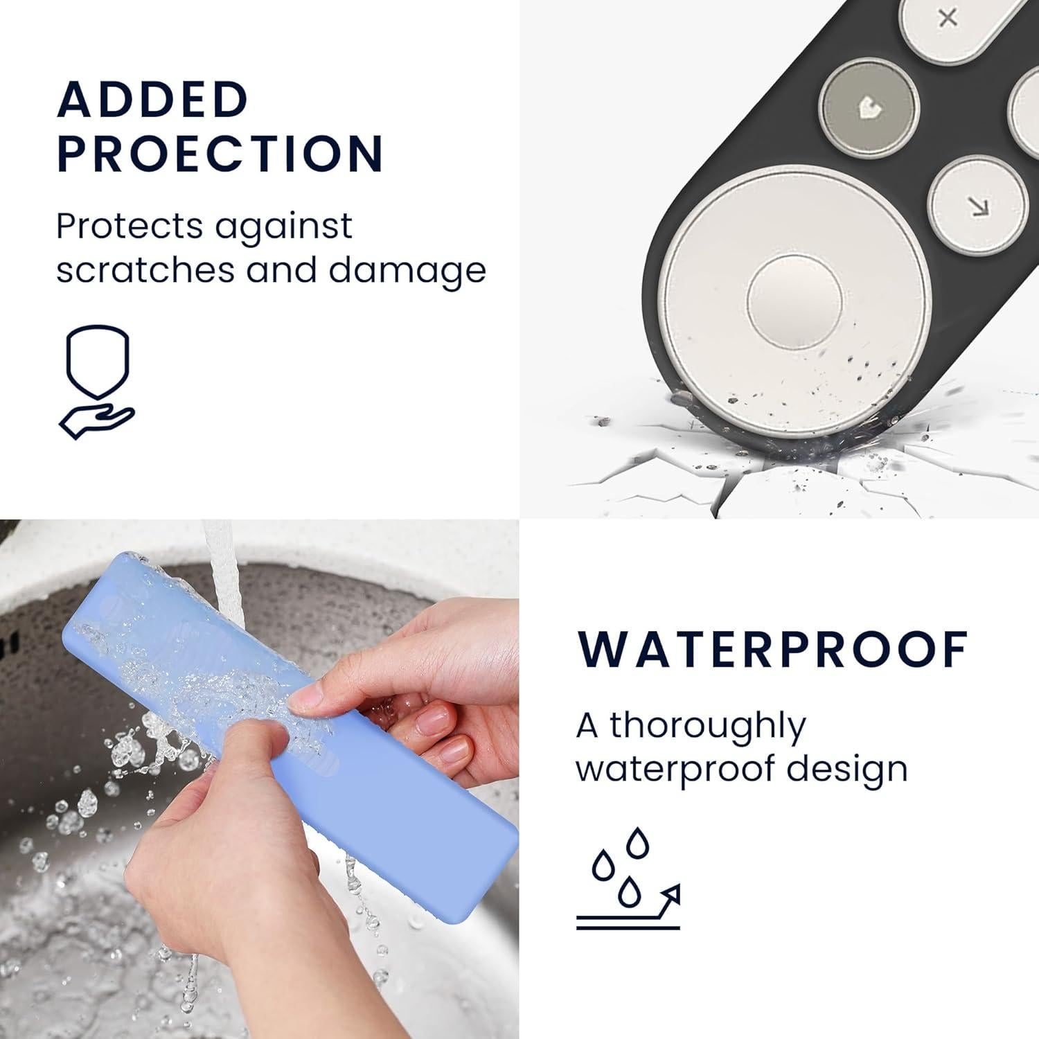 Funda de Silicona Suave kwmobile para Control Remoto Google TV 4K