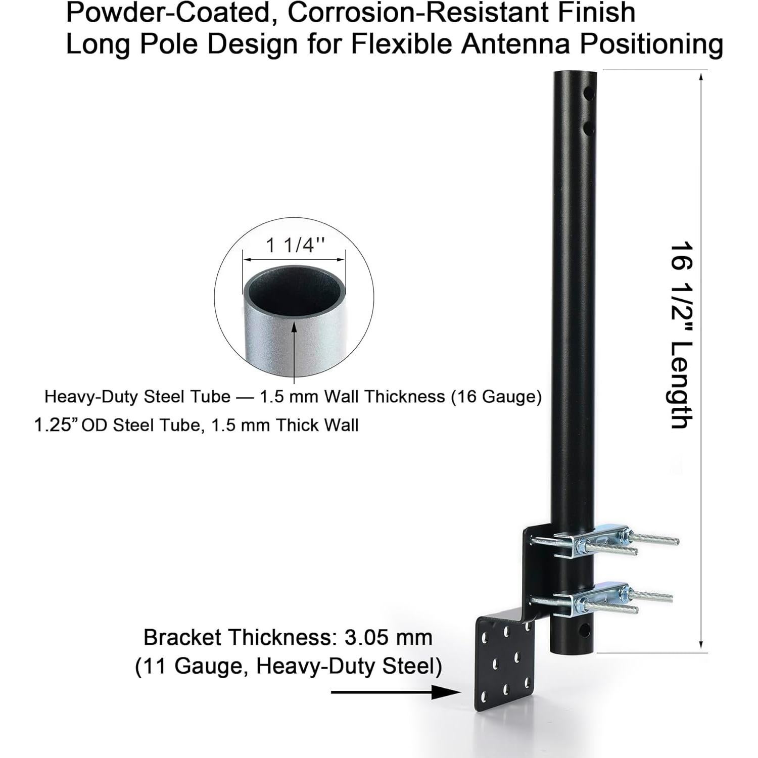 Soporte de Poste CEKAY para Antenas Exteriores 41.91 cm