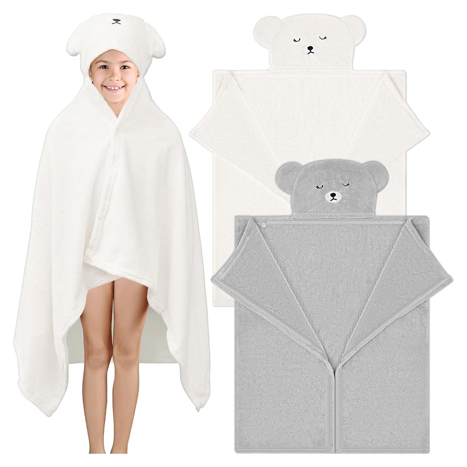 Toallas de Baño con Capucha Xtinmee 71x119 cm 2 Piezas