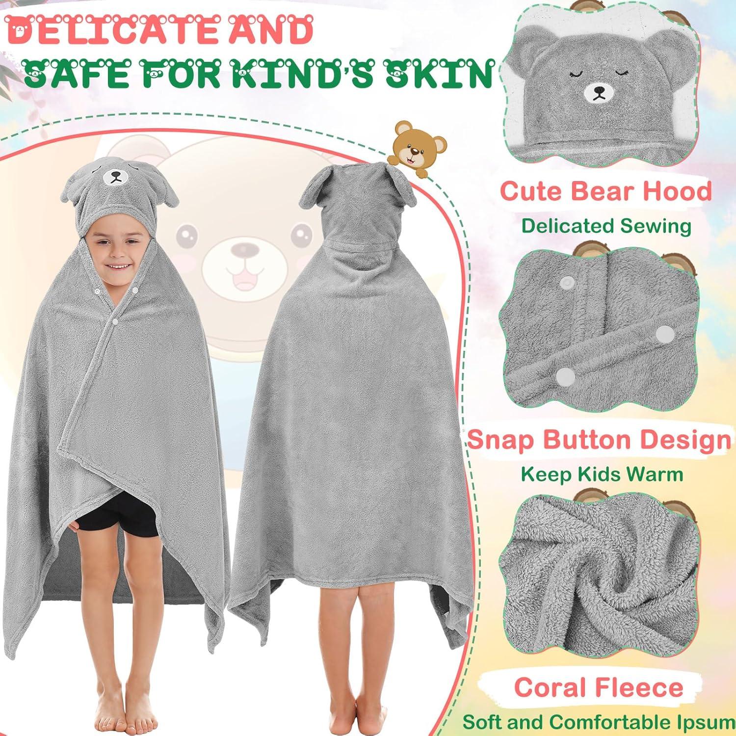 Toallas de Baño con Capucha Xtinmee 71x119 cm 2 Piezas