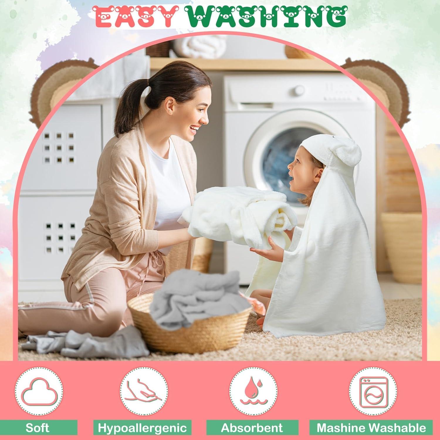 Toallas de Baño con Capucha Xtinmee 71x119 cm 2 Piezas