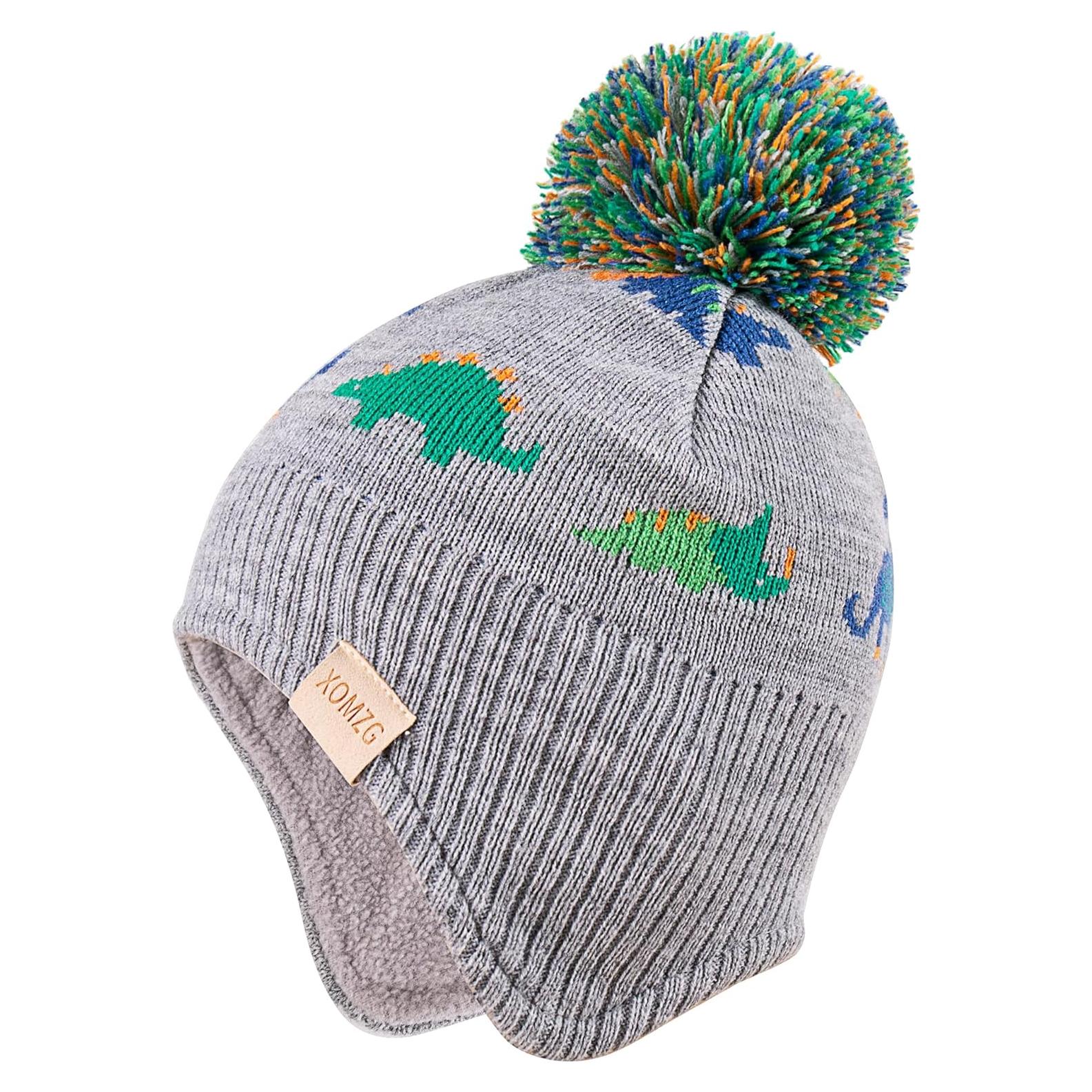 Gorro Beanie para Niños con Orejeras y Bufanda - 100% Acrílico