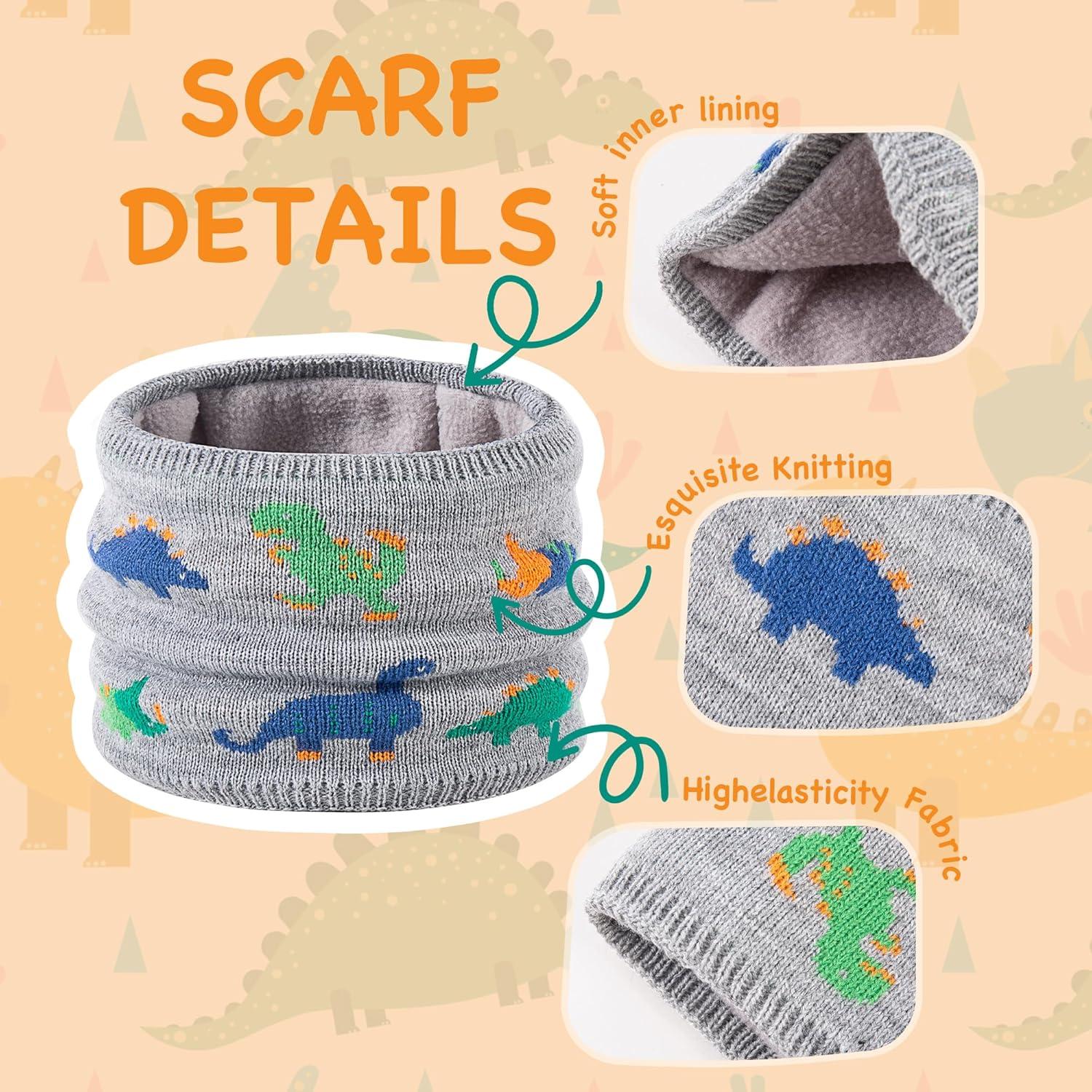 Gorro Beanie para Niños con Orejeras y Bufanda - 100% Acrílico