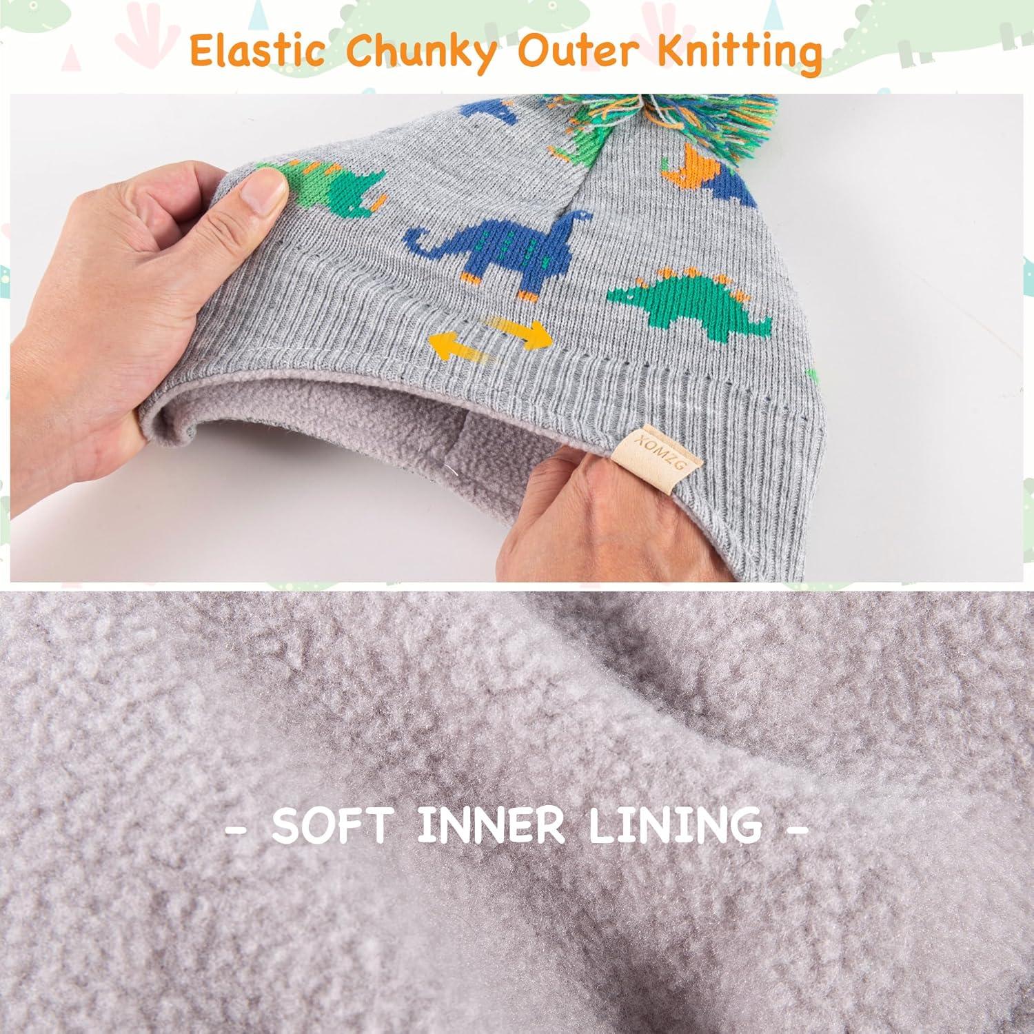 Gorro Beanie para Niños con Orejeras y Bufanda - 100% Acrílico