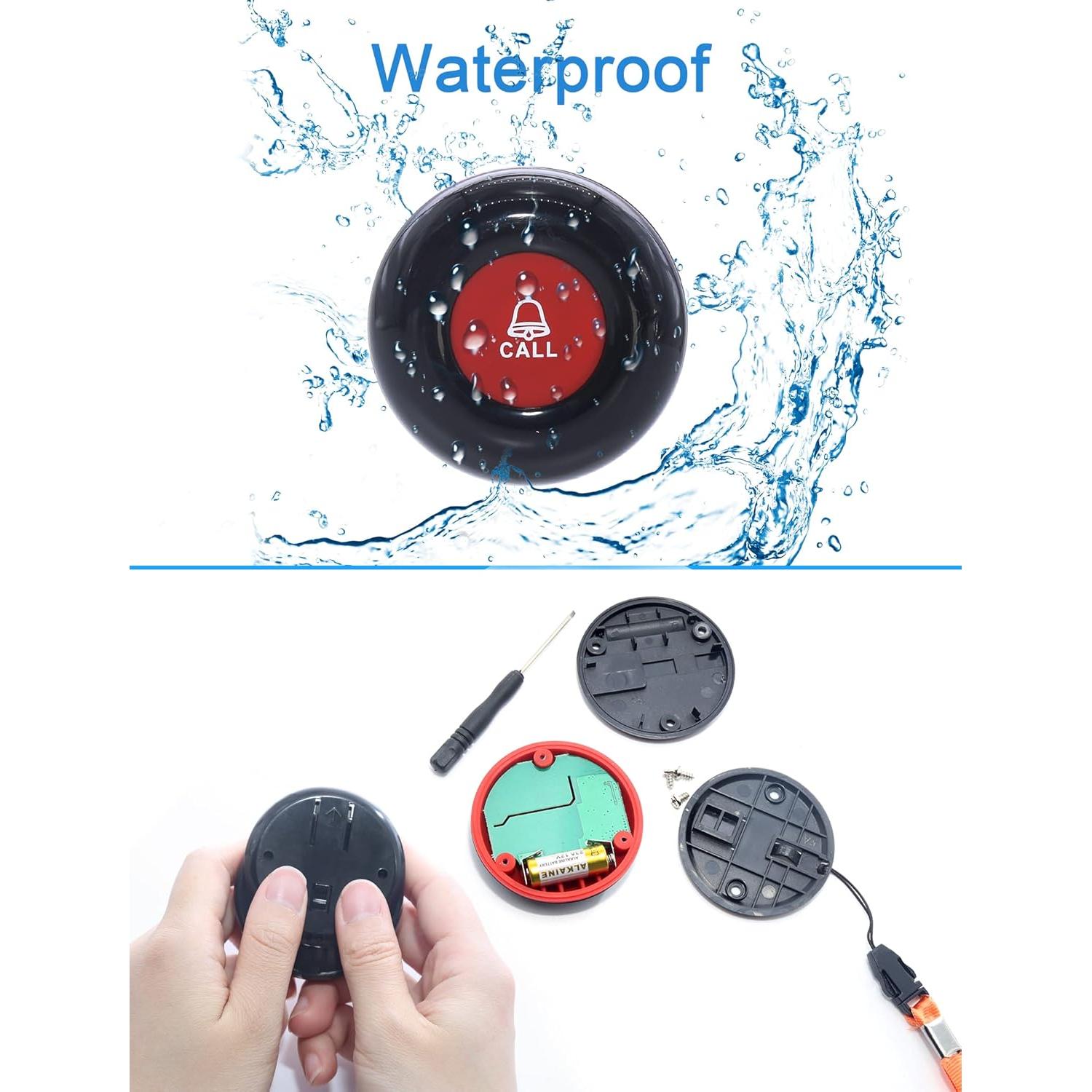 Botón de Llamada Inalámbrico SanJie con 2 Botones de Pánico
