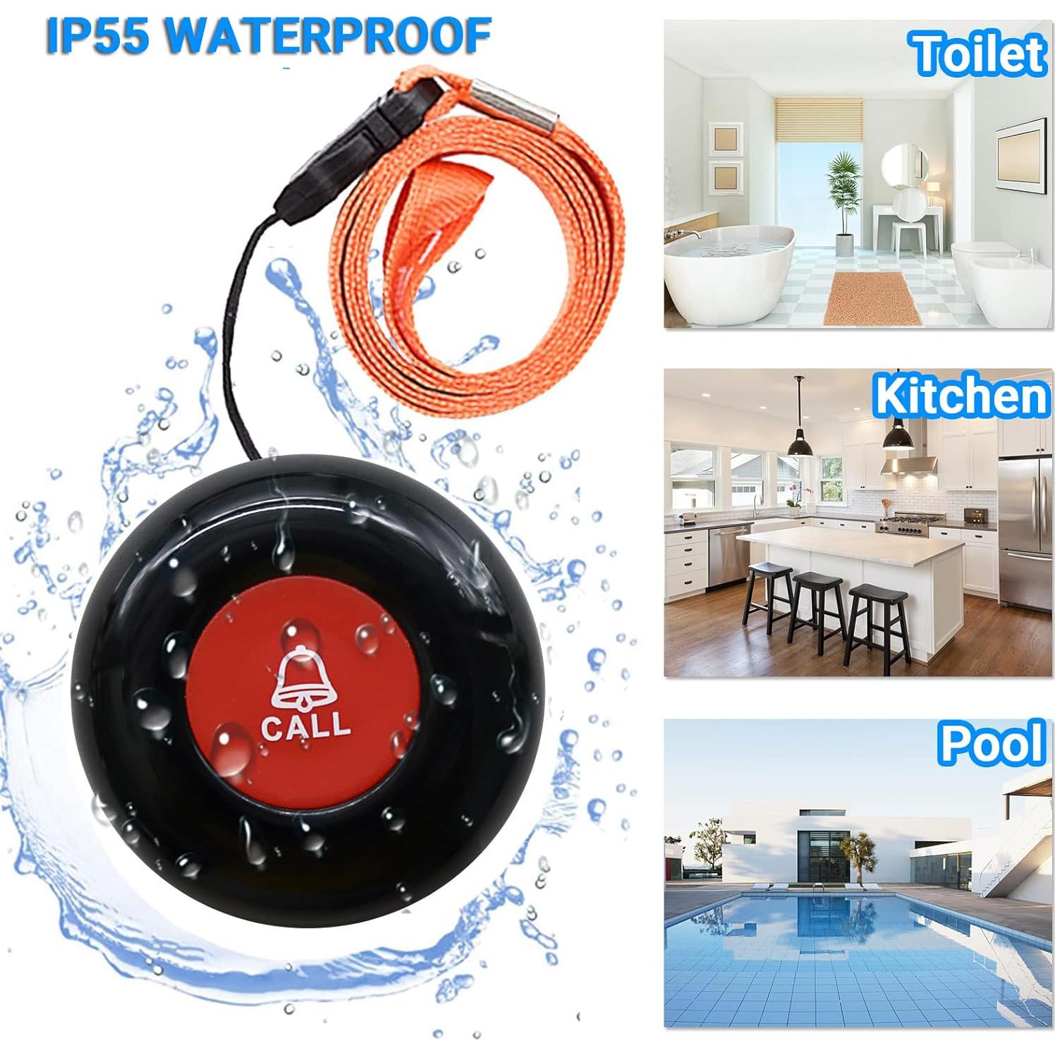 Botón de Llamada Inalámbrico SanJie con 2 Botones de Pánico