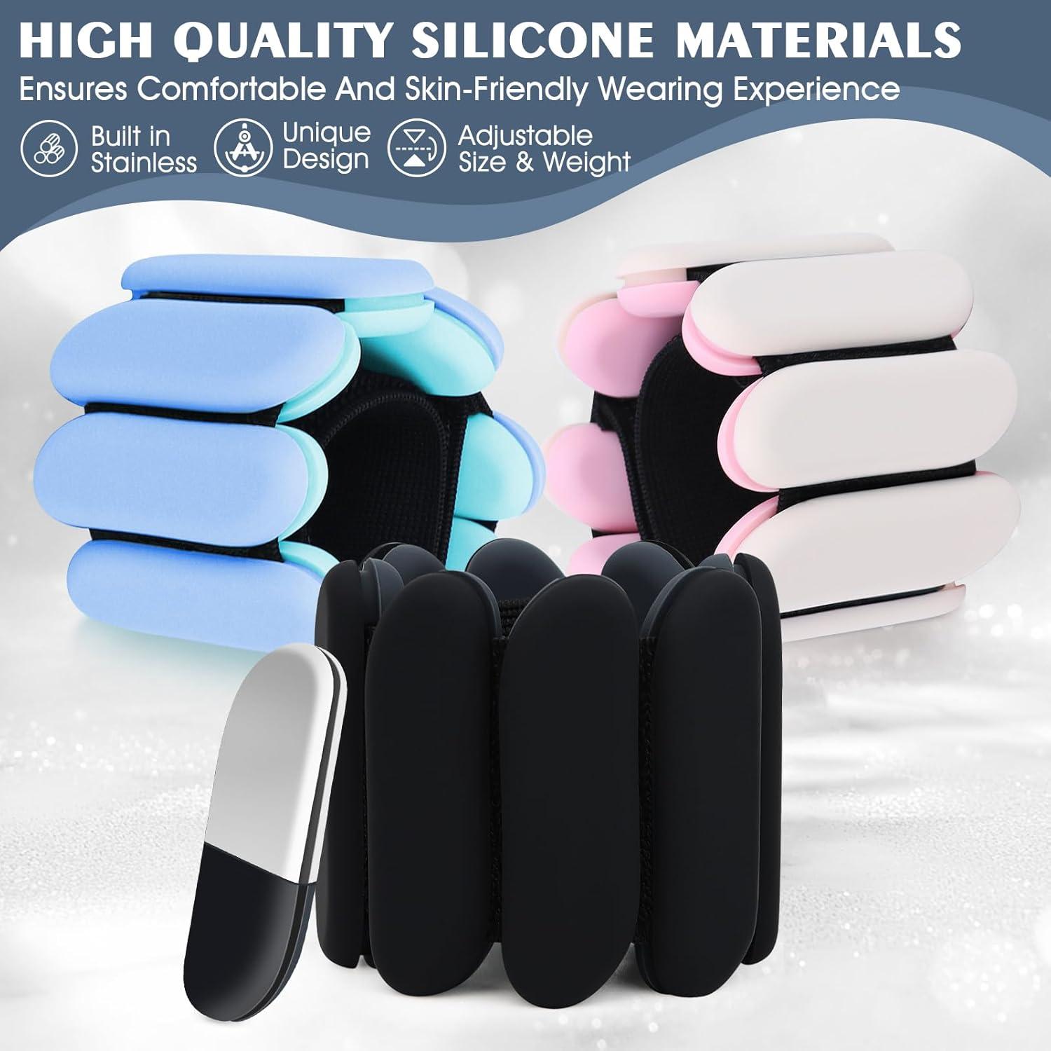 Pesas de Muñeca Grednfhat 0.9 kg Ajustables para Fitness