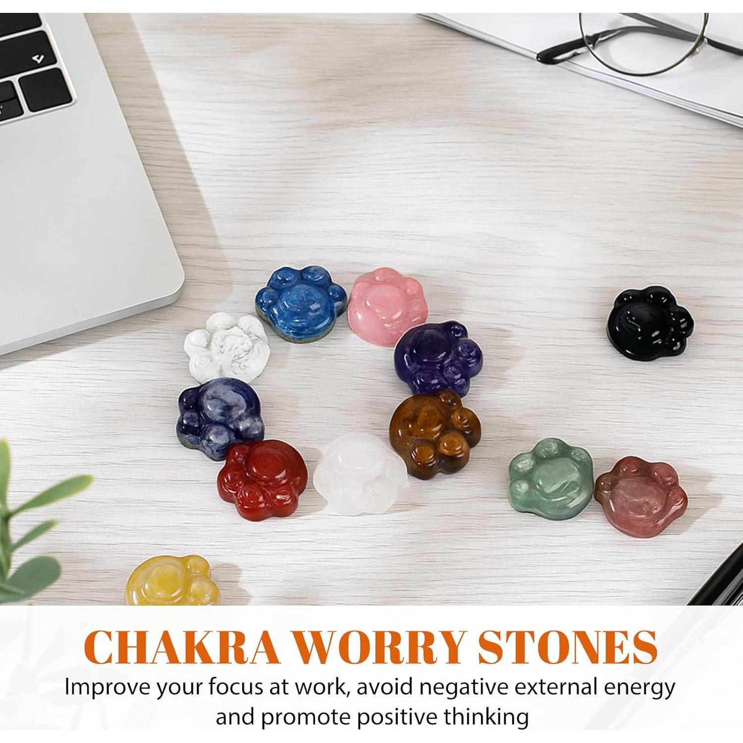 12 Piedras de Preocupación BBTO Multicolor para Ansiedad