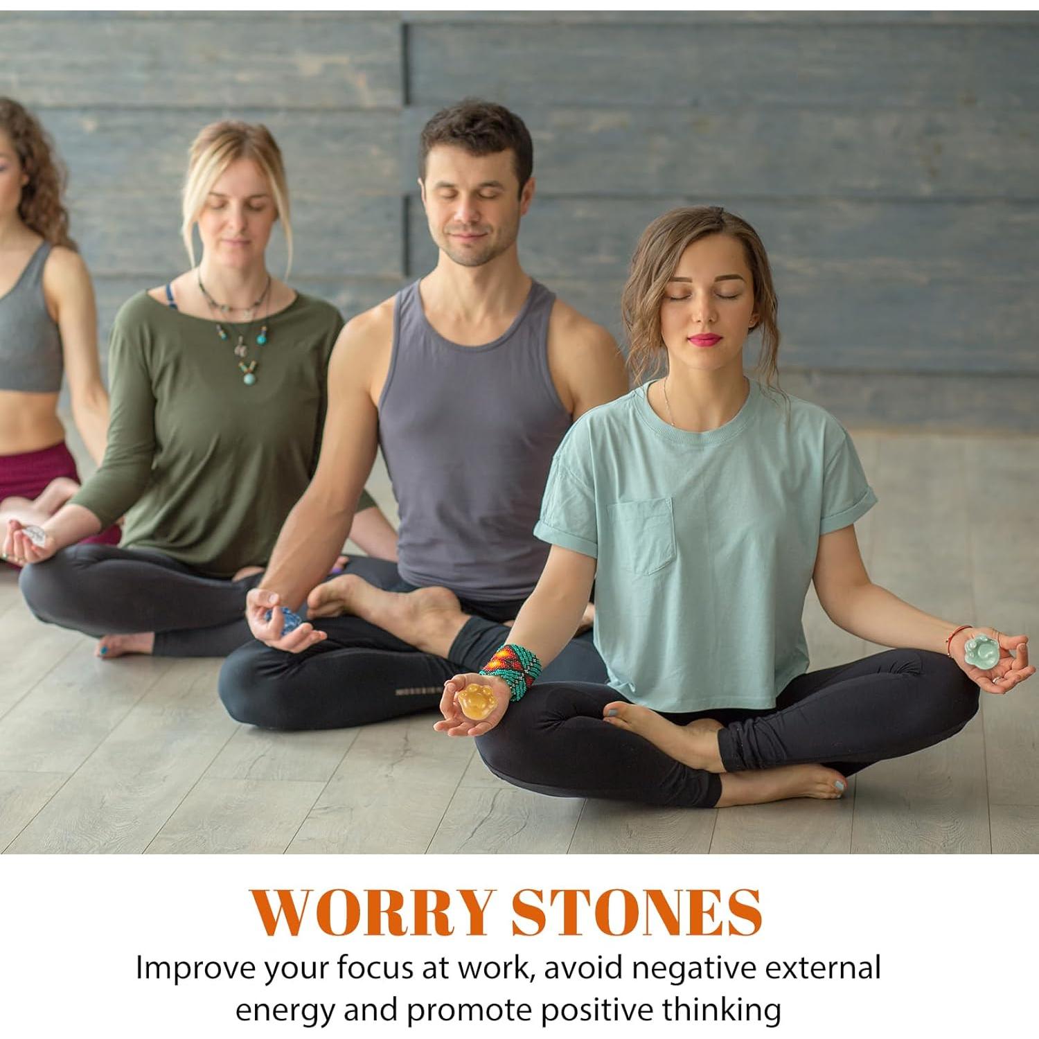 12 Piedras de Preocupación BBTO Multicolor para Ansiedad