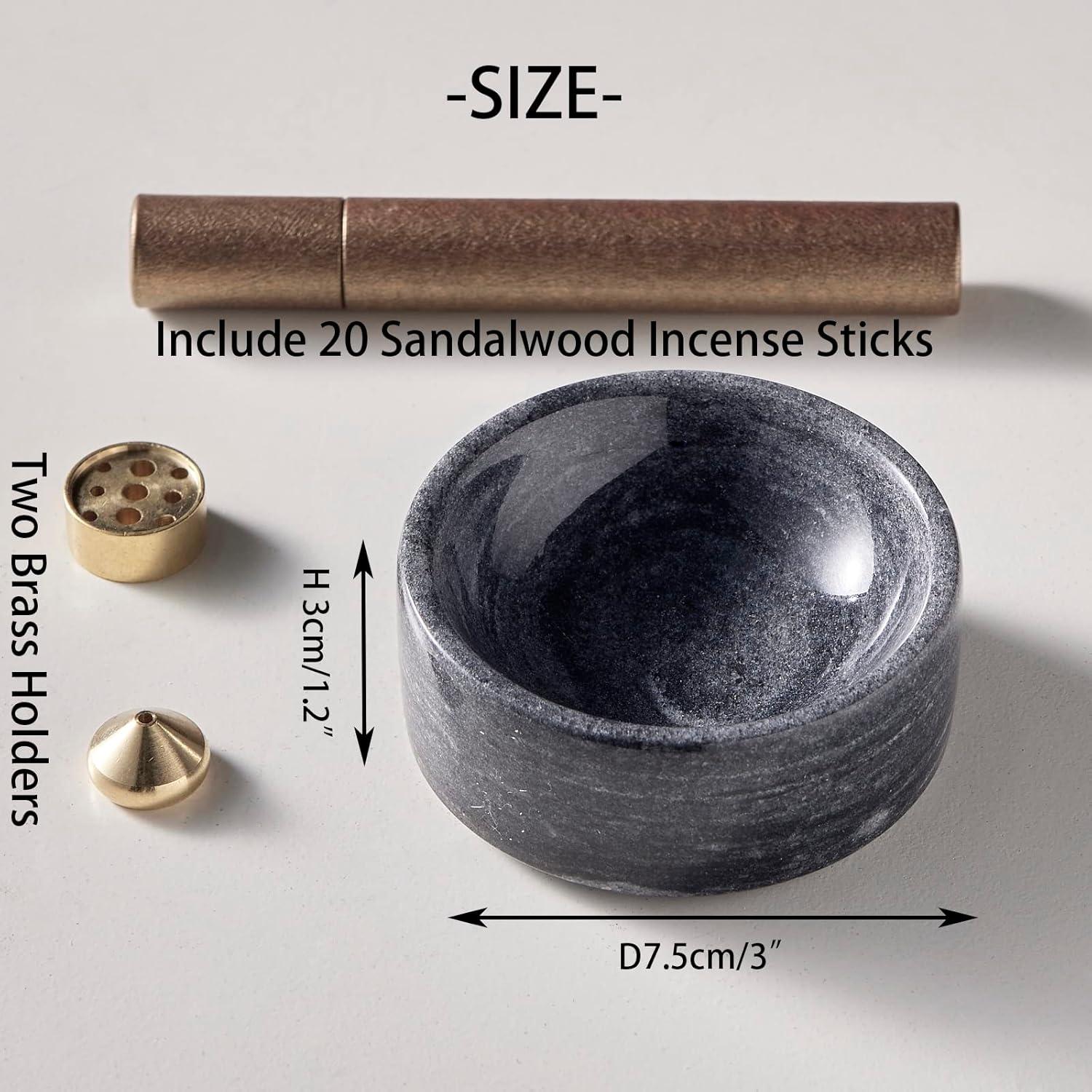 Soporte de Incienso de Mármol PHINILUX 7.62 cm Gris