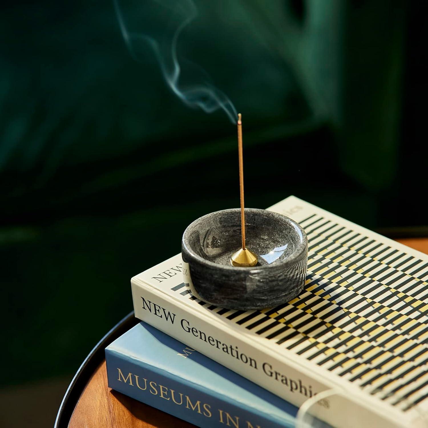 Soporte de Incienso de Mármol PHINILUX 7.62 cm Gris