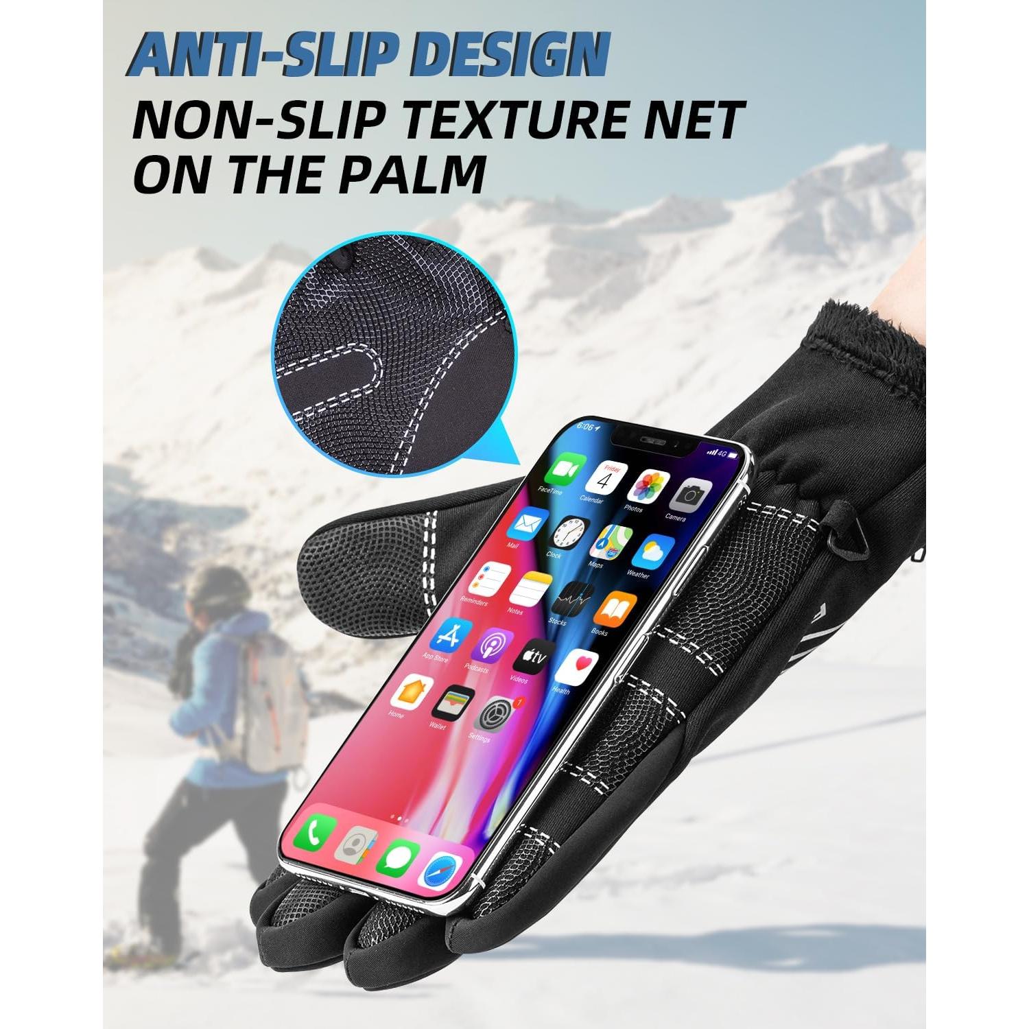 Guantes de Ciclismo Invernales ROCKBROS Unisex Resistentes al Agua