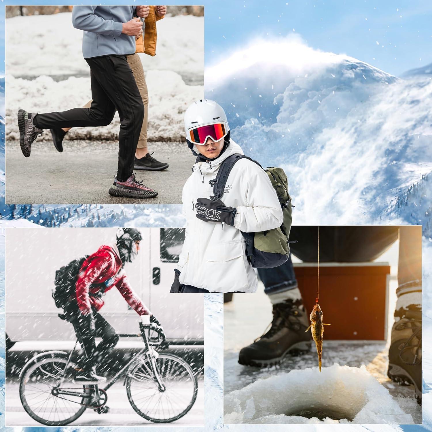 Guantes de Ciclismo Invernales ROCKBROS Unisex Resistentes al Agua