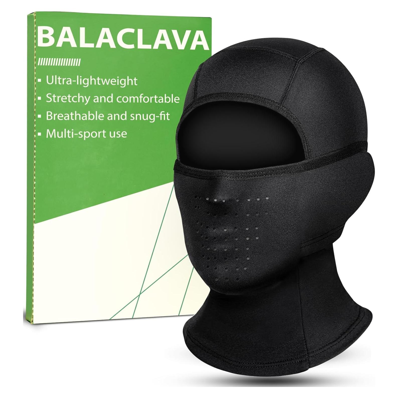 Balaclava RIGWARL Negra Unisex Transpirable y Secado Rápido