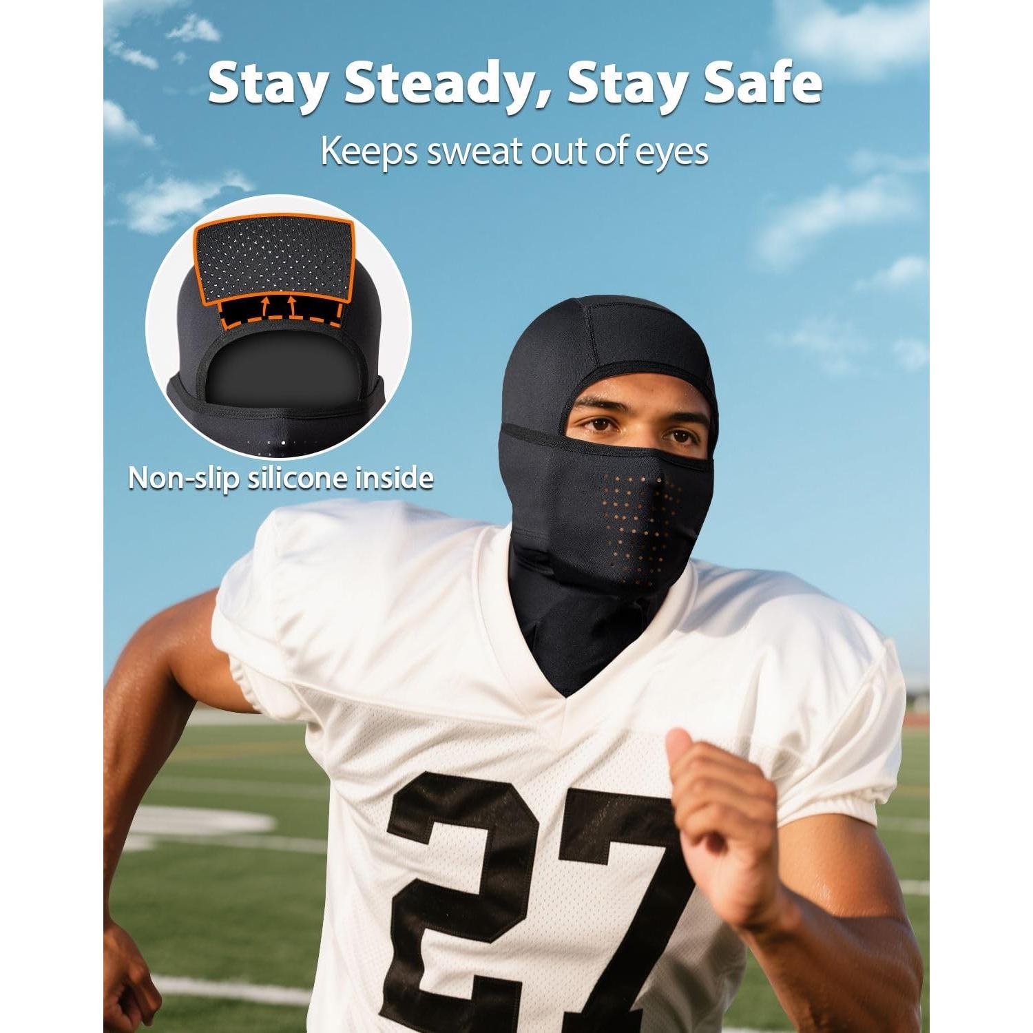 Balaclava RIGWARL Negra Unisex Transpirable y Secado Rápido