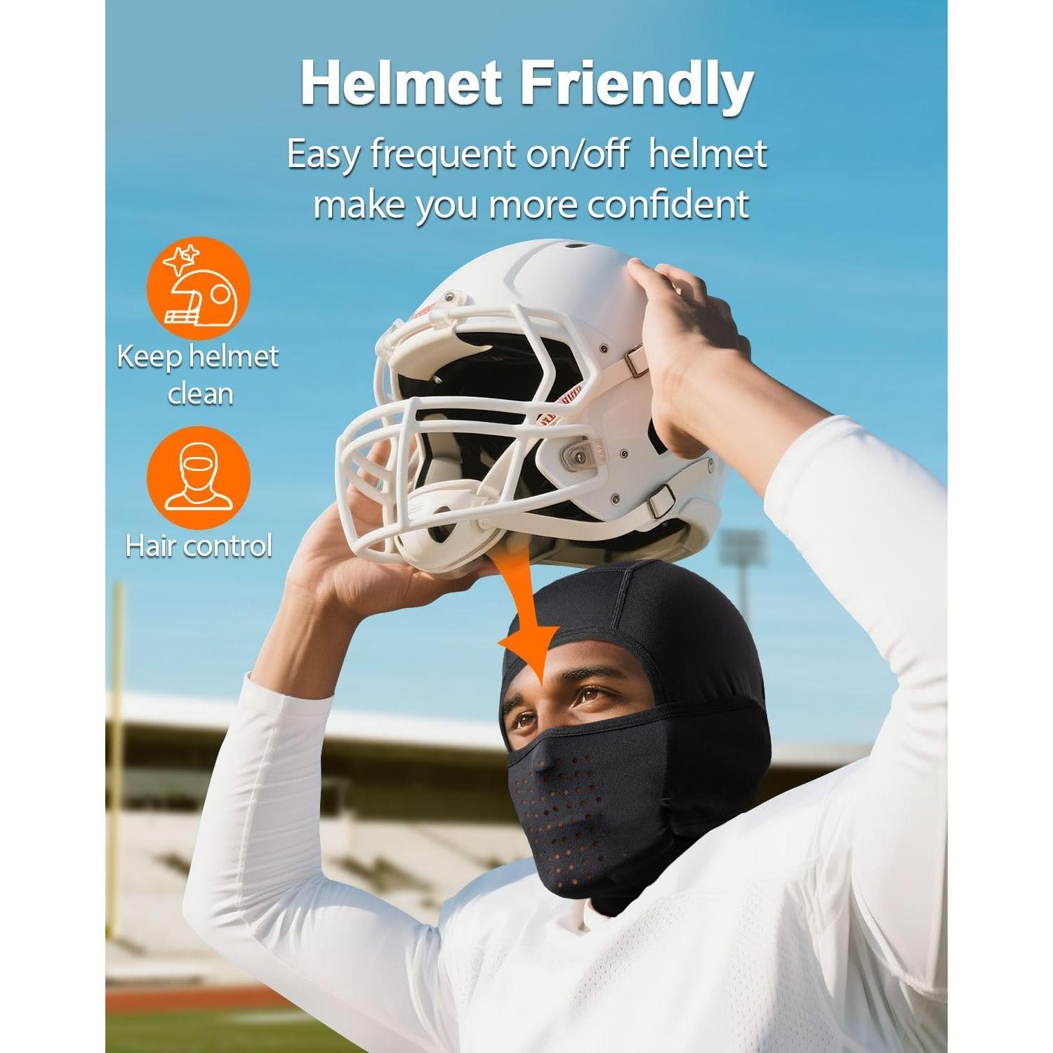 Balaclava RIGWARL Negra Unisex Transpirable y Secado Rápido