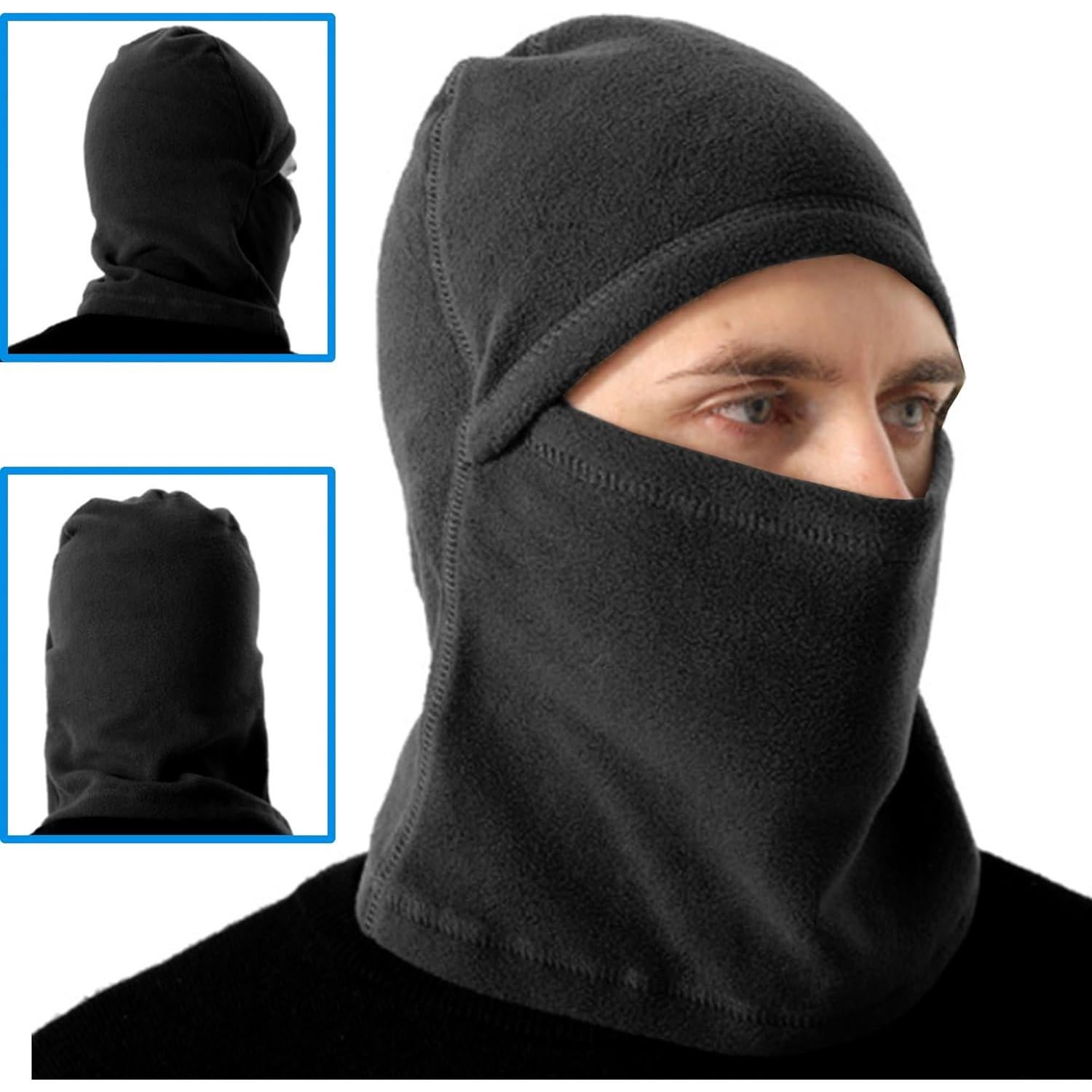 Pasamontañas Térmico Forro Polar Unisex Negro-Gris