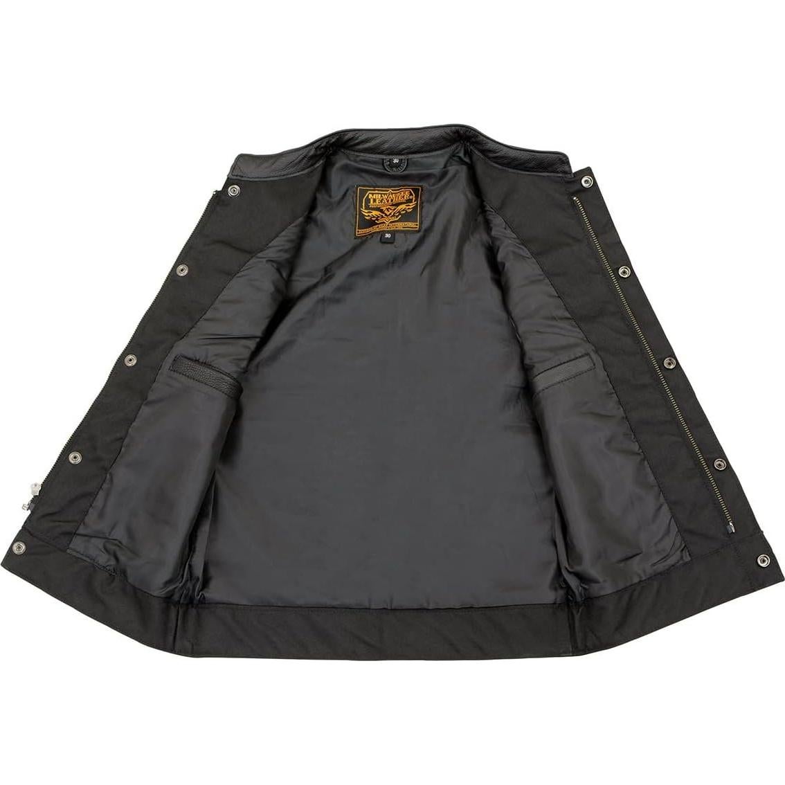 Chaleco de Cuero Negro Abierto Milwaukee LKY3850 para Jóvenes