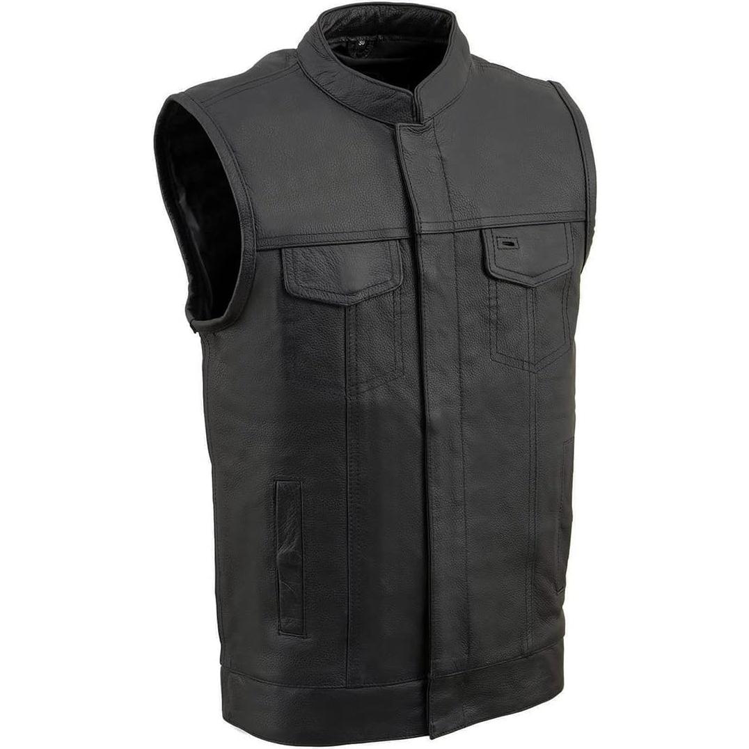 Chaleco de Cuero Negro Abierto Milwaukee LKY3850 para Jóvenes