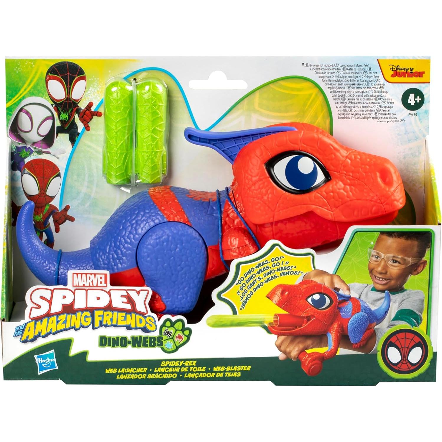 Lanzador de Telarañas NERF Spidey-Rex para Niños 4-7 Años