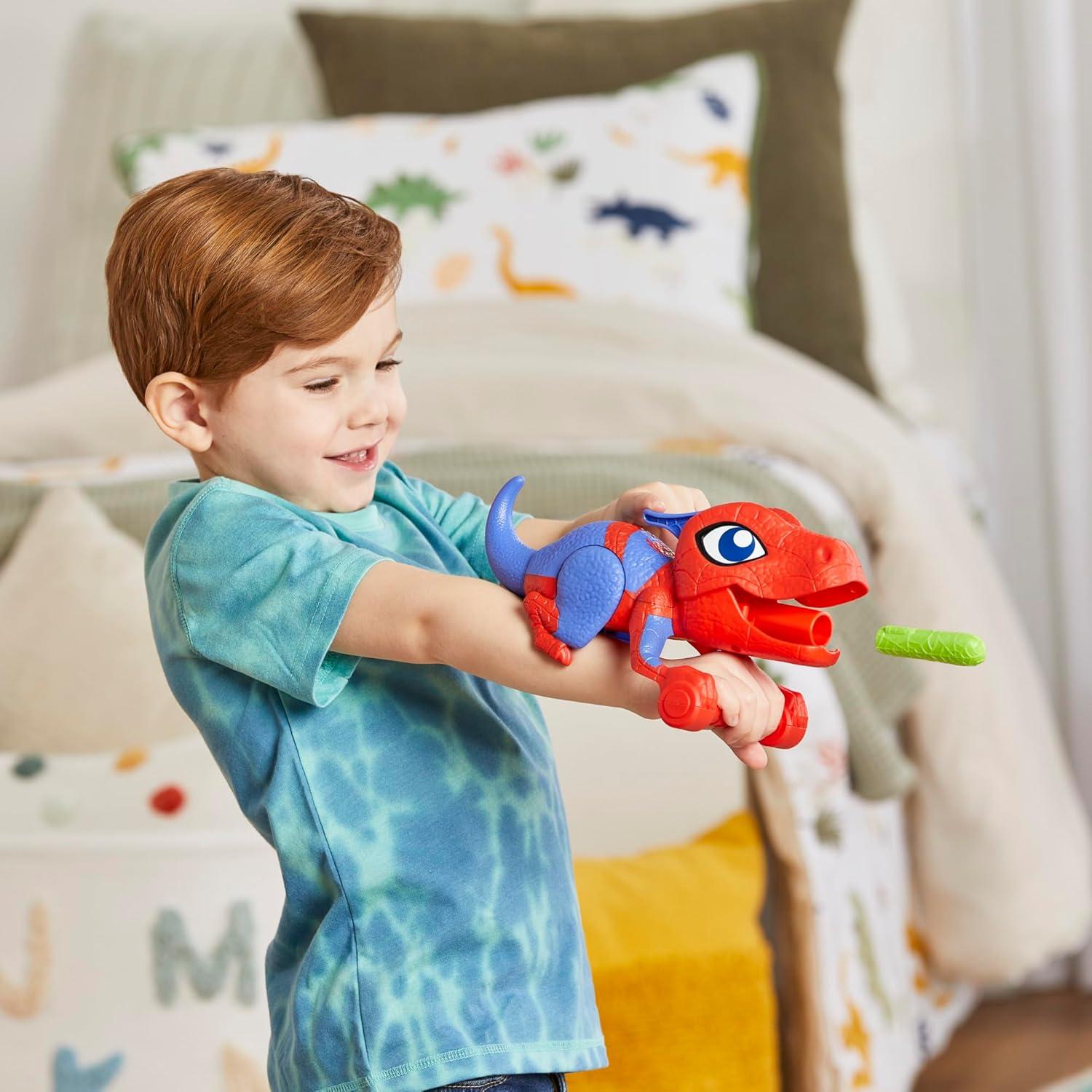 Lanzador de Telarañas NERF Spidey-Rex para Niños 4-7 Años
