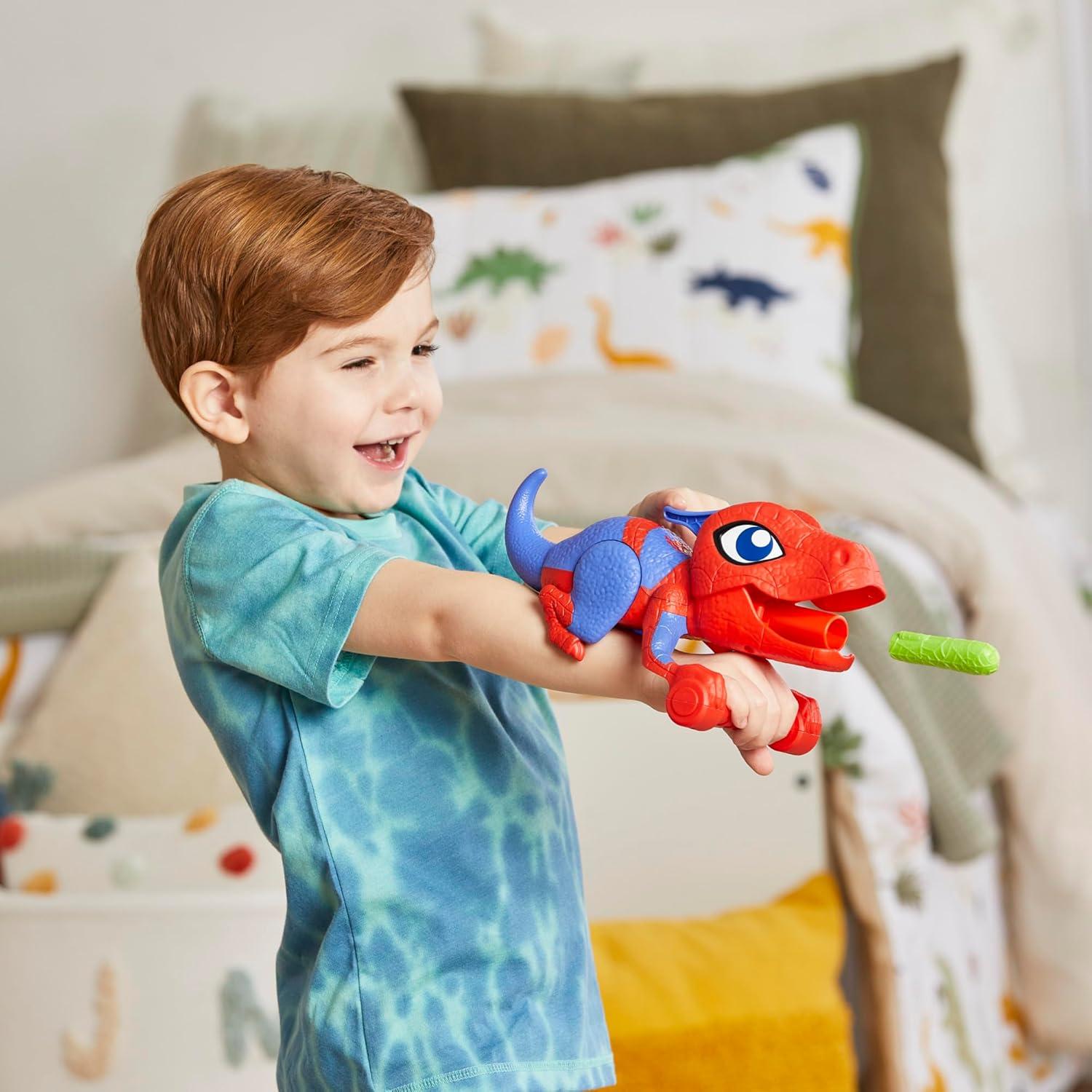 Lanzador de Telarañas NERF Spidey-Rex para Niños 4-7 Años