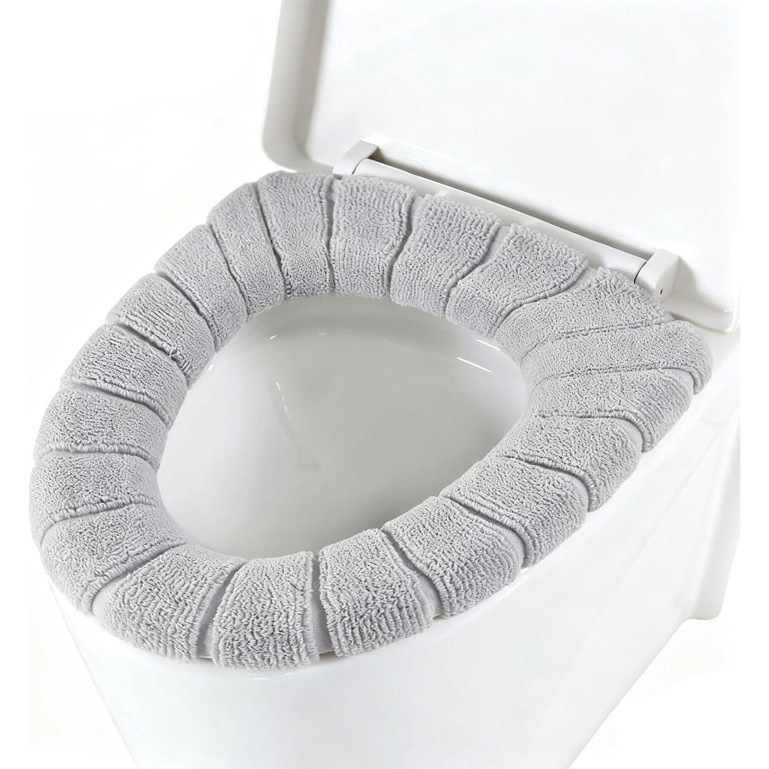 Funda de Asiento de Inodoro Suave 3PCS - Tela Acrílica Cálida