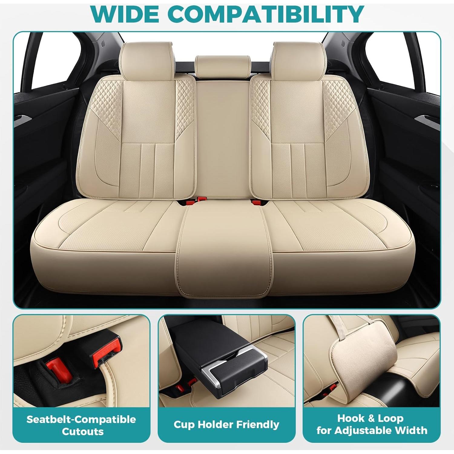 Cubiertas de Asientos de Coche FEINEPRO Juego Completo Beige