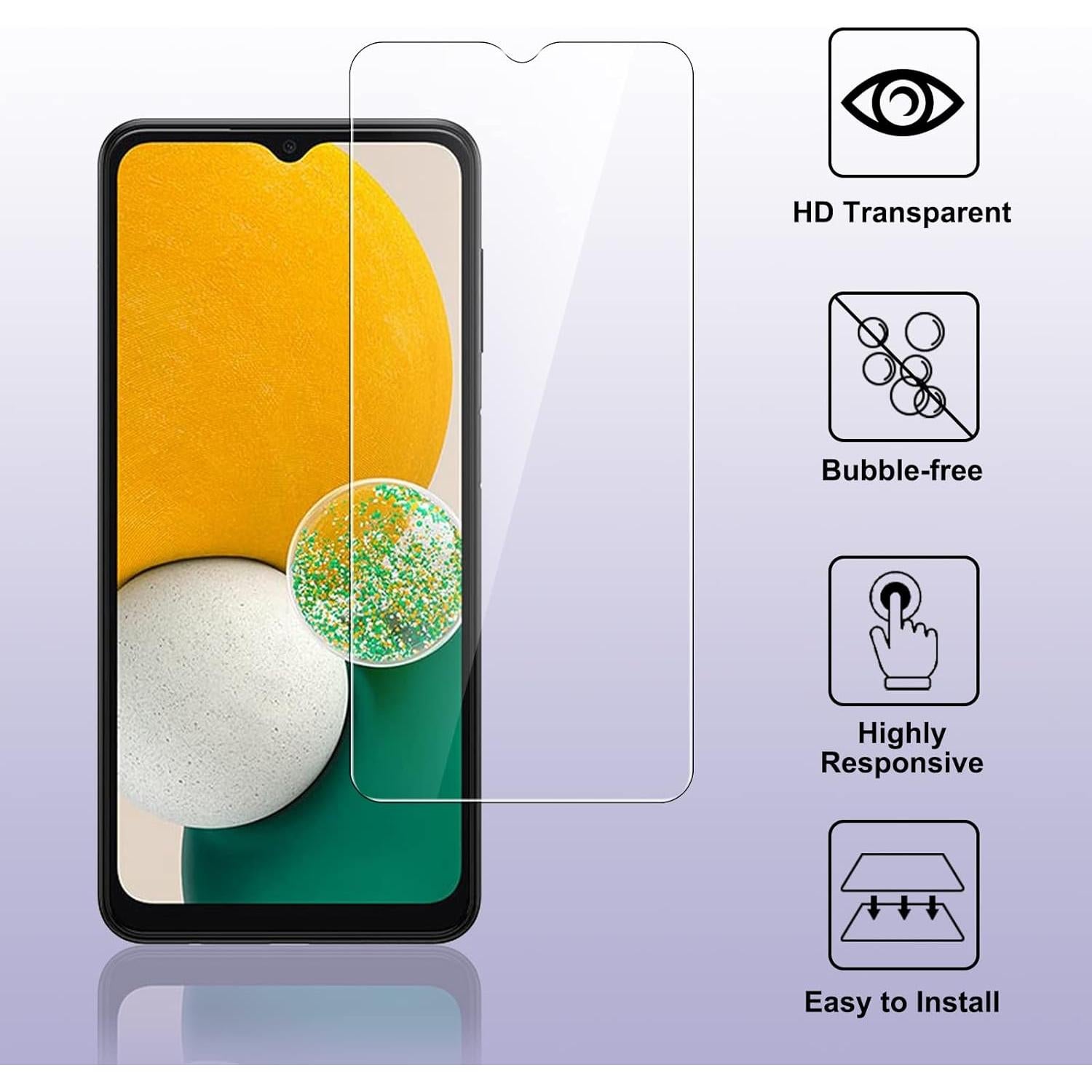 Paquete 2 Protectores Pantalla y Lente Samsung Galaxy A13 6.5"