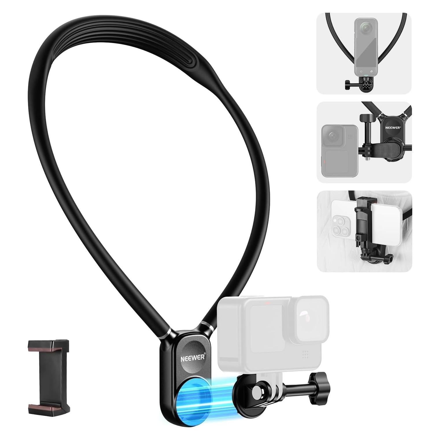 Soporte Magnético para Cuello NEEWER GP15 para GoPro y Teléfonos