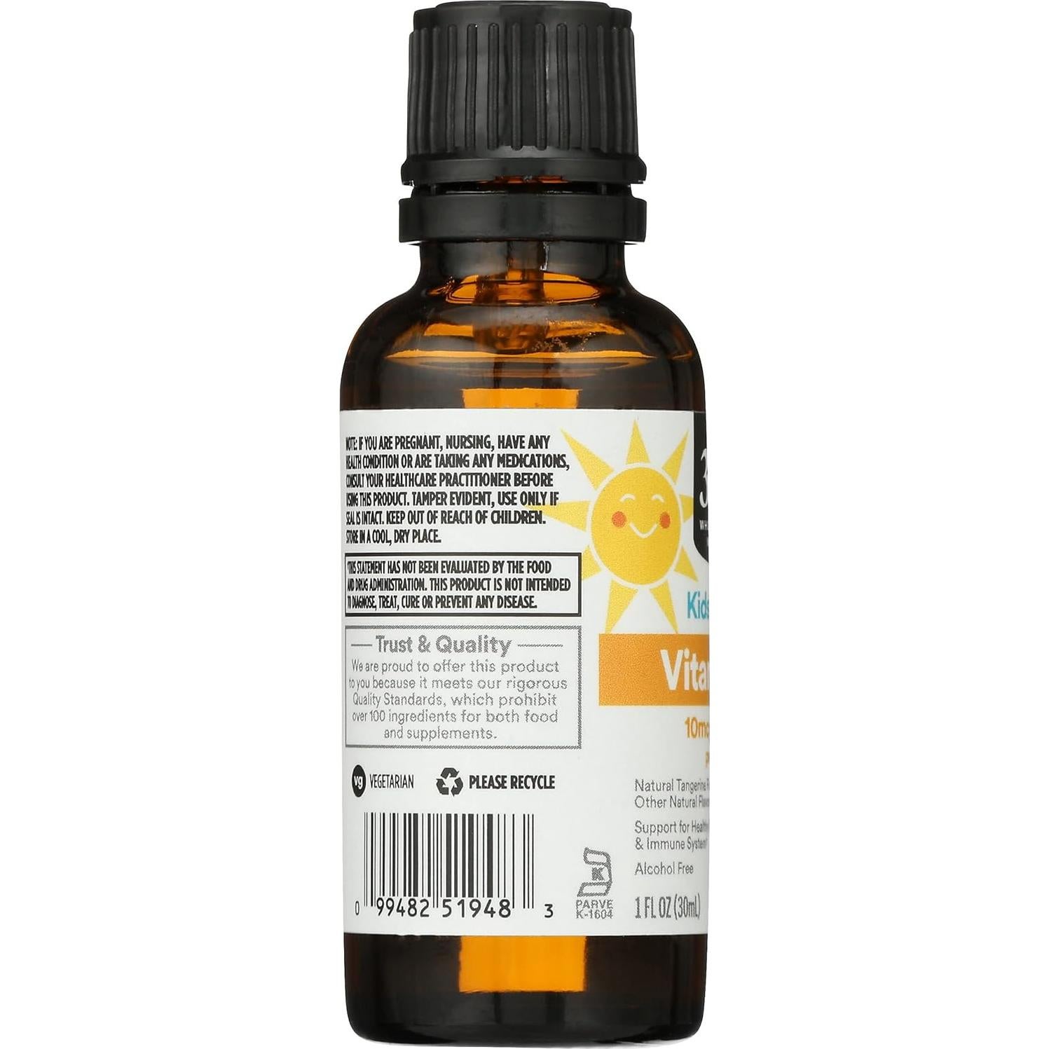 Vitamina D3 Líquida 400 IU 365 Whole Foods 29.57 ml Mandarina