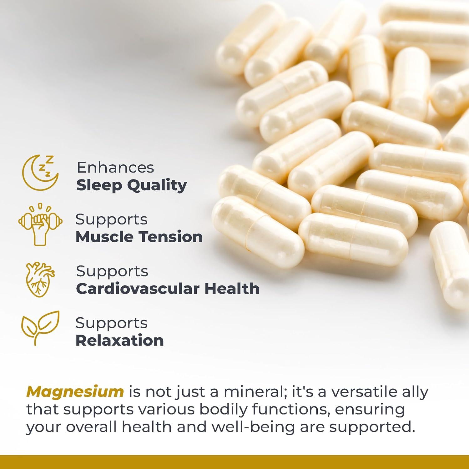 Premier Research Labs Magnesium Glycinate Supplement - Pure Magnesium, High Absorption, Supports Sleep Quality, Chelated, Vegan, Third Party Tested, Premier Energy Support - 90 Capsules