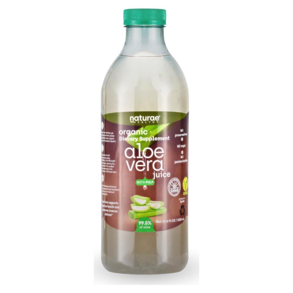 Jugo de Aloe Vera Orgánico Naturae 1000 ml con Pulpa