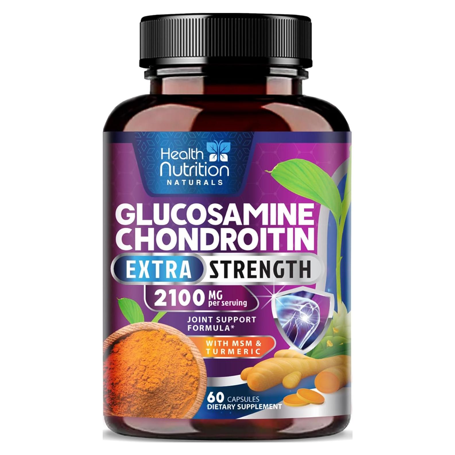 Glucosamina Condroitina 2100mg Health Nutrition Naturals 60 Cápsulas