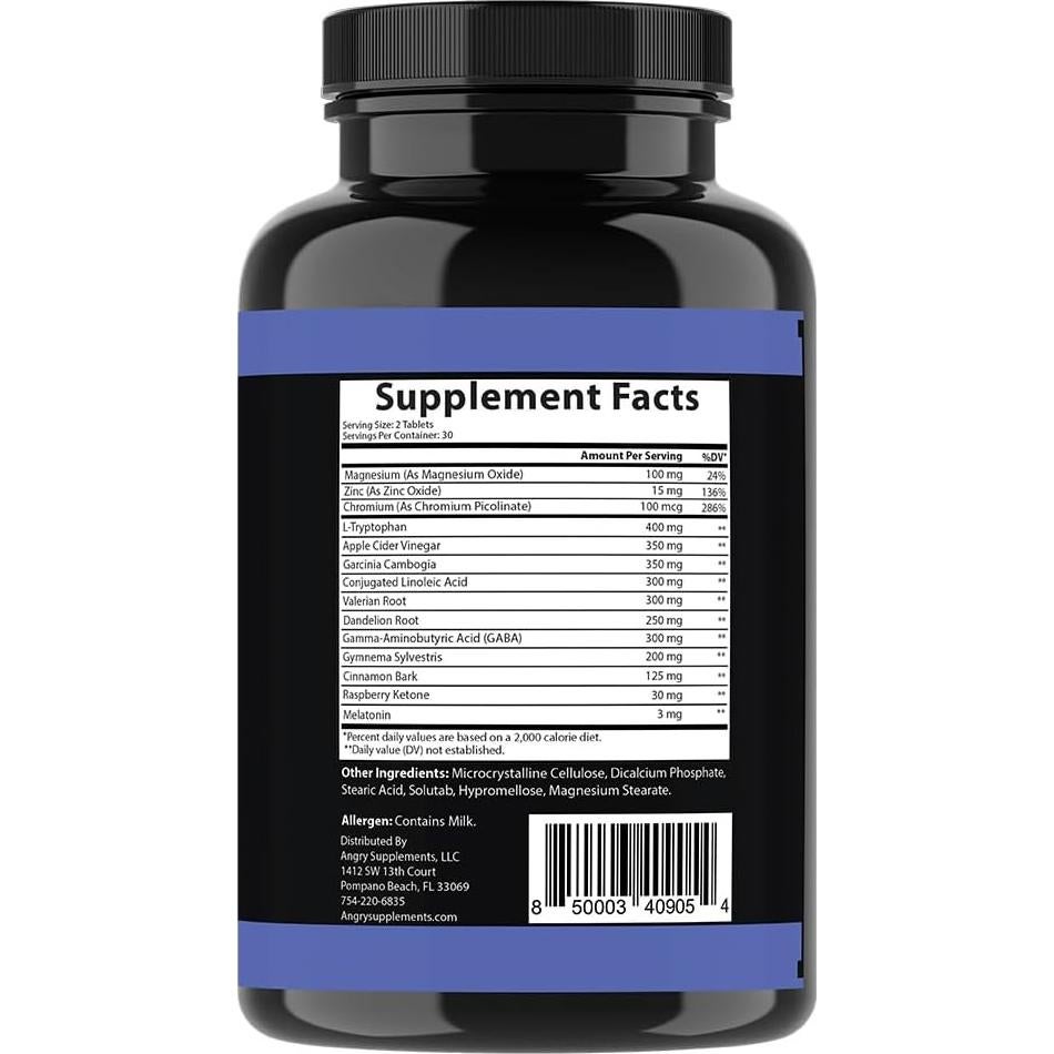 Garcinia Cambogia PM Angry Supplements 60 Cápsulas Pérdida de Peso